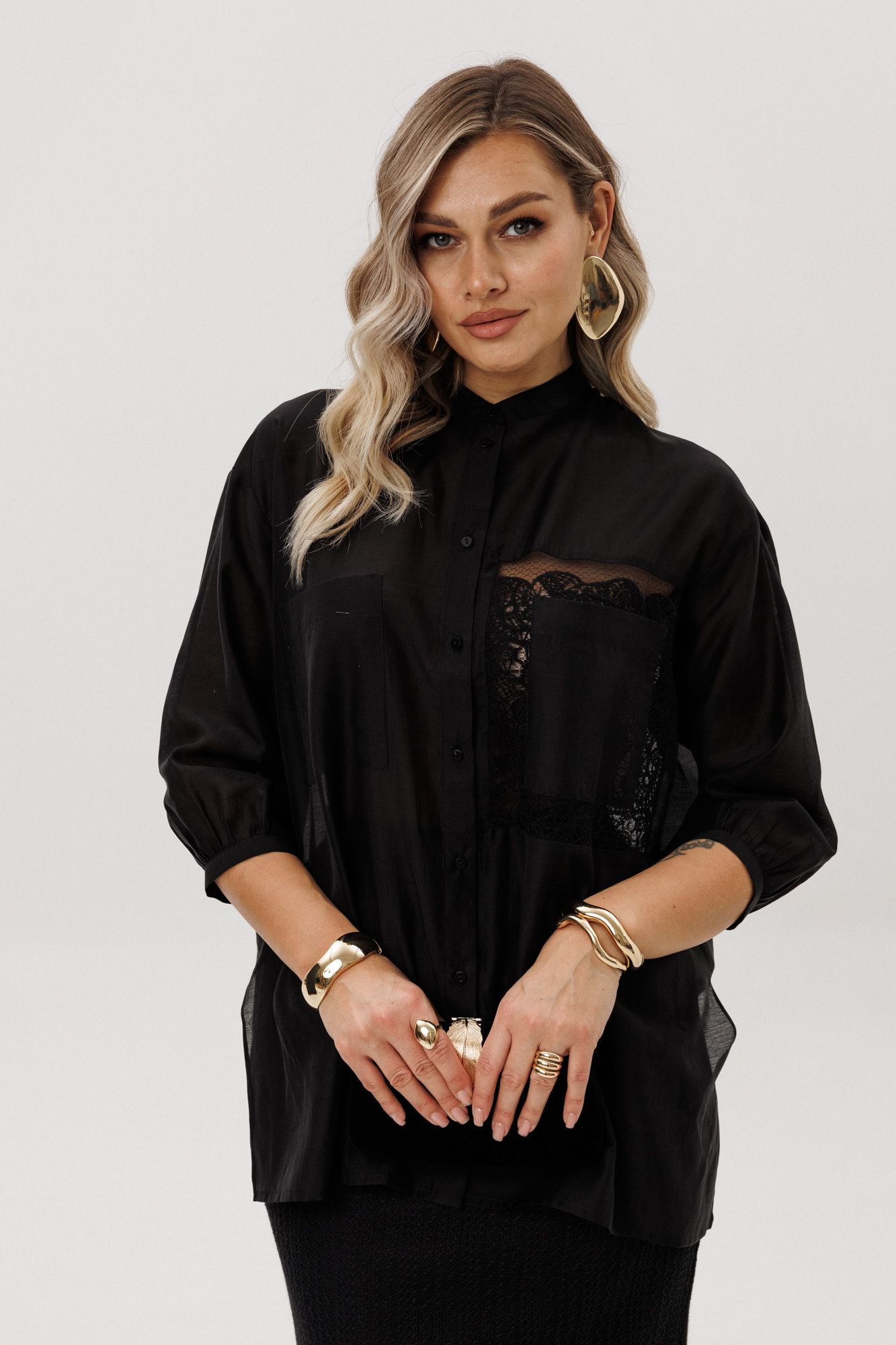 Блузы Ma Vie М-724-1 черный