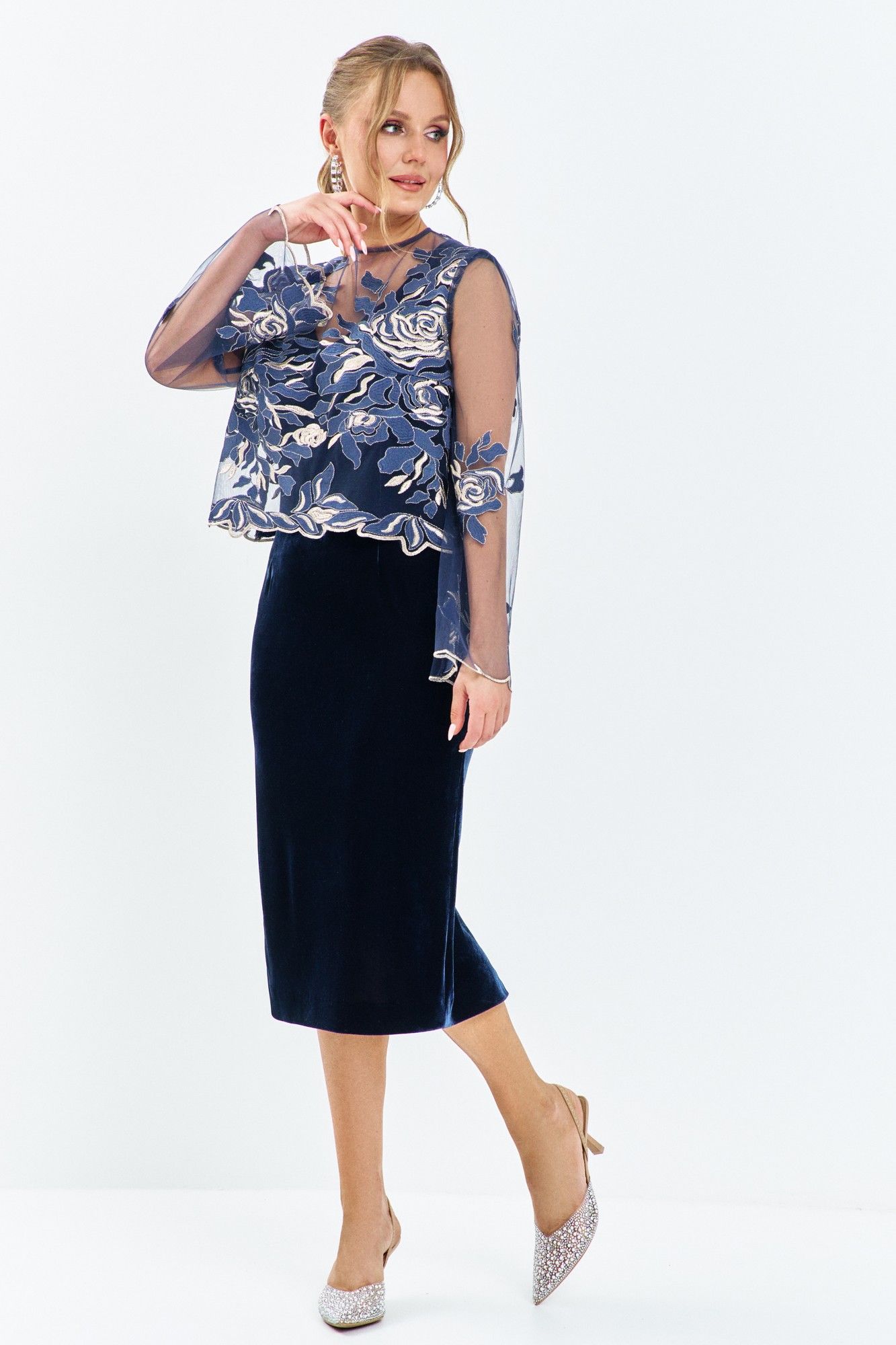 Комплекты с платьем Euromoda 660 синий