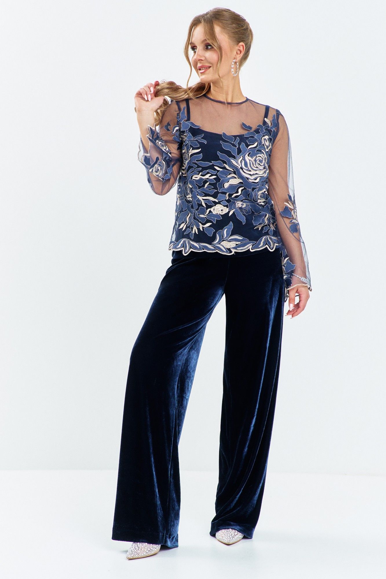 Комплекты брючные Euromoda 661 синий