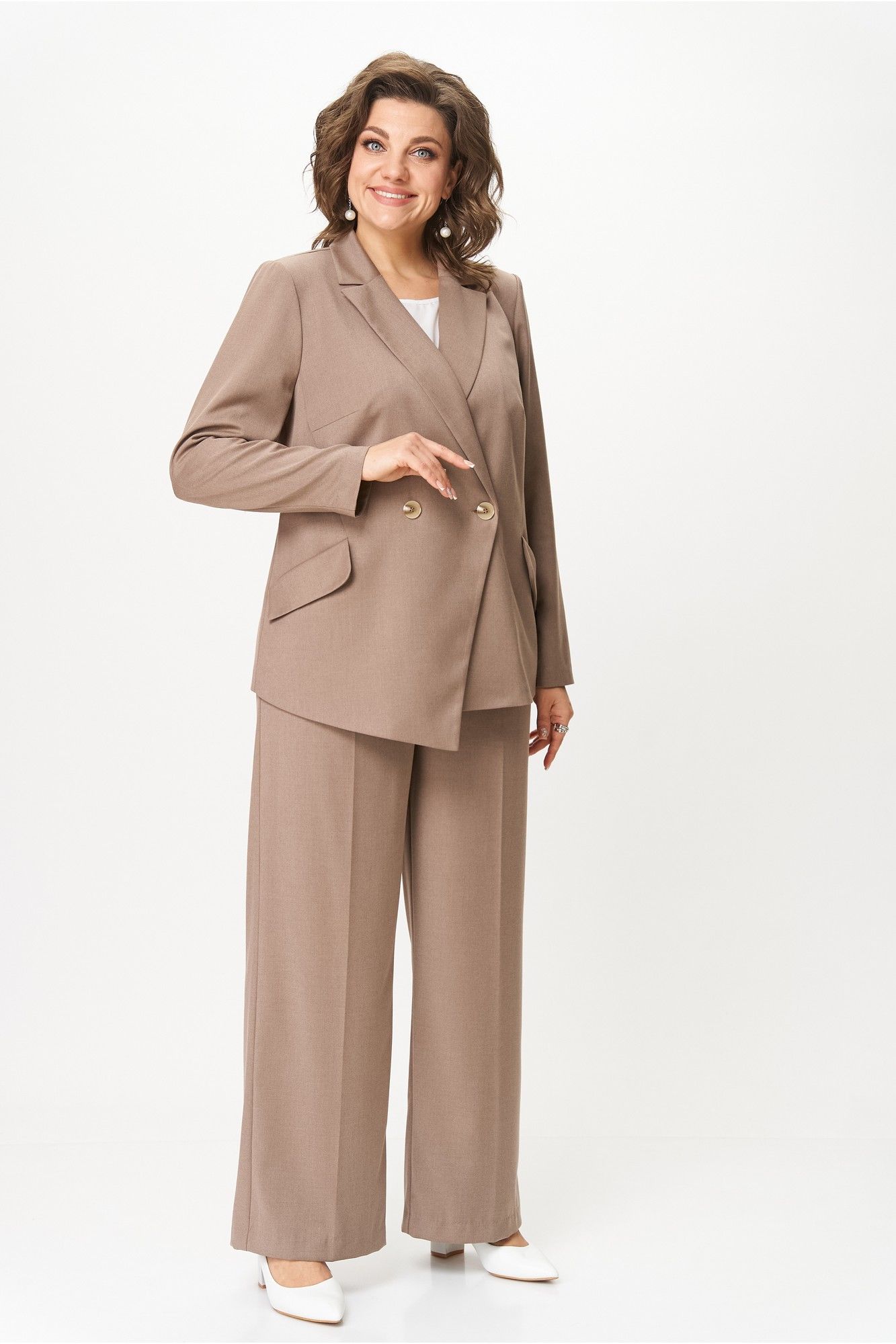 Брючные костюмы БАГРЯНИЦА 5093 капучино
