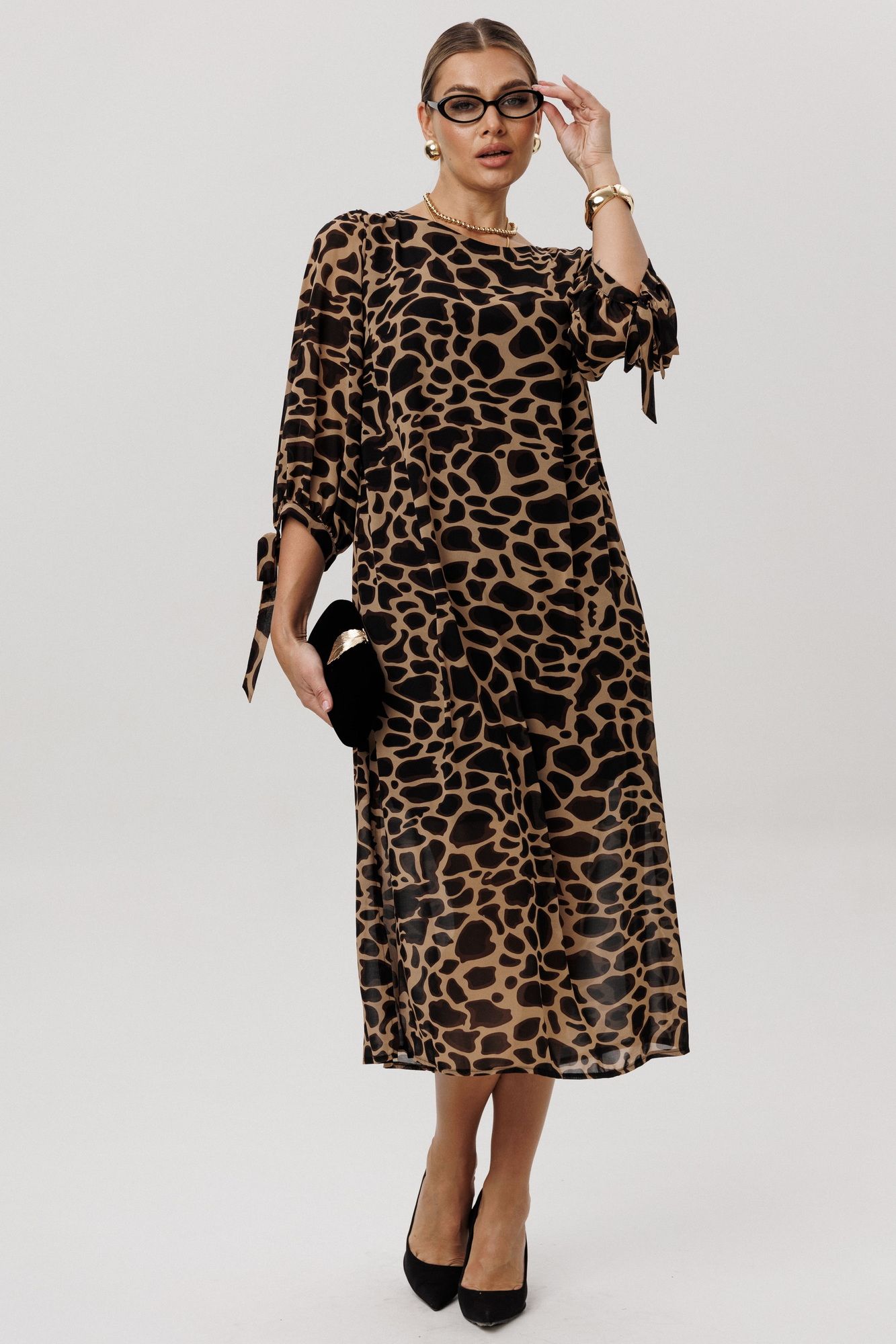 Платья Anelli 1733 графичный_леопард
