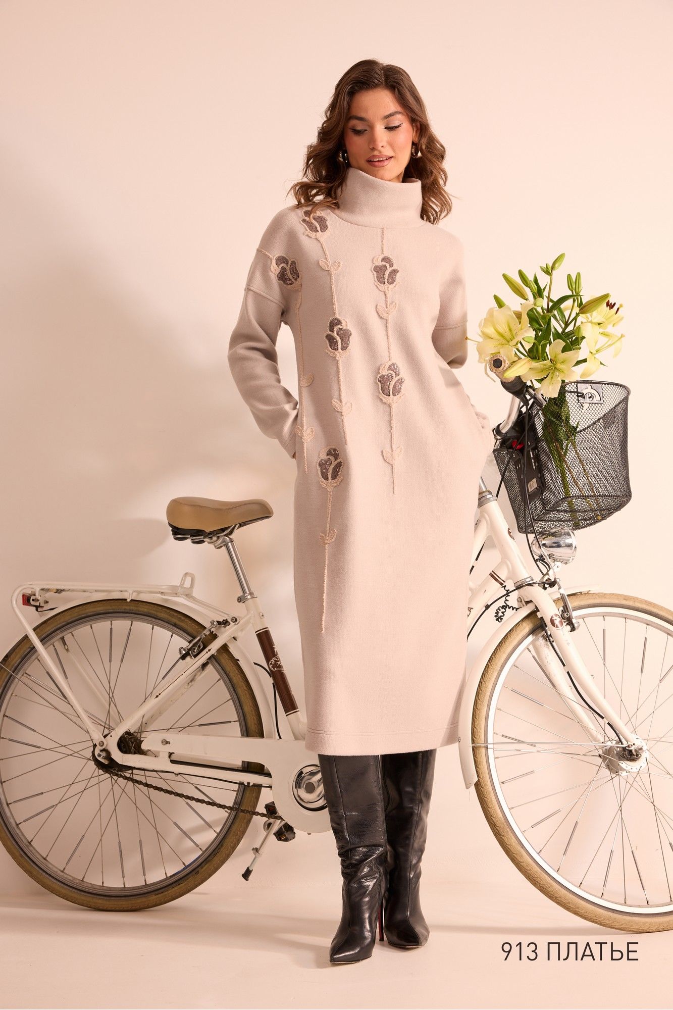 Платья NiV NiV fashion 913 светло-бежевый