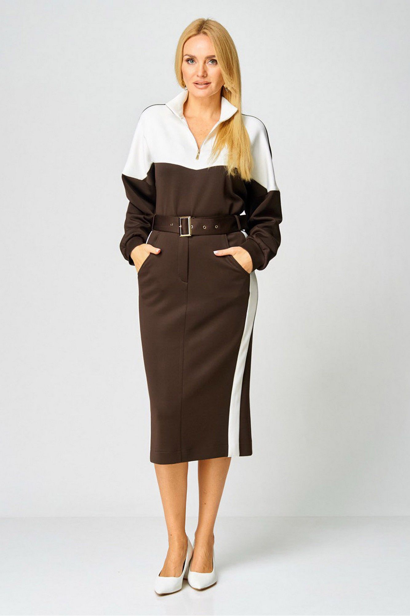 Комплекты юбочные Gamma Gracia 888 коричневый_белый