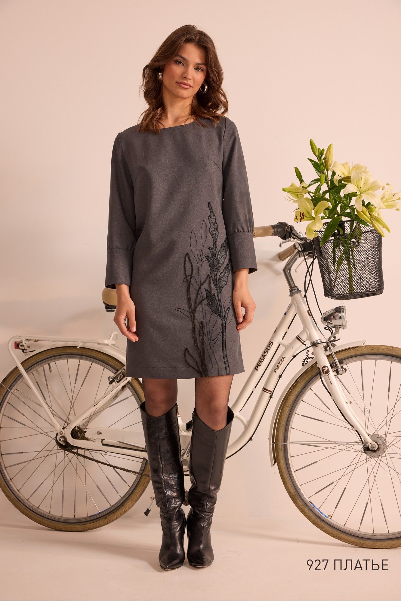 Платья NiV NiV fashion 927 серый