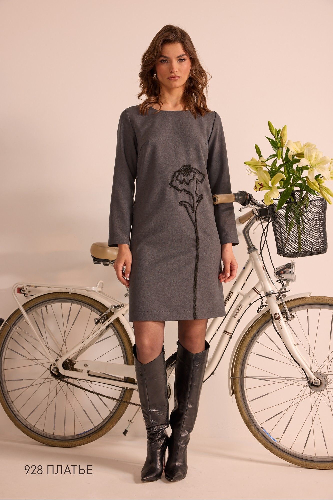 Платья NiV NiV fashion 928 серый