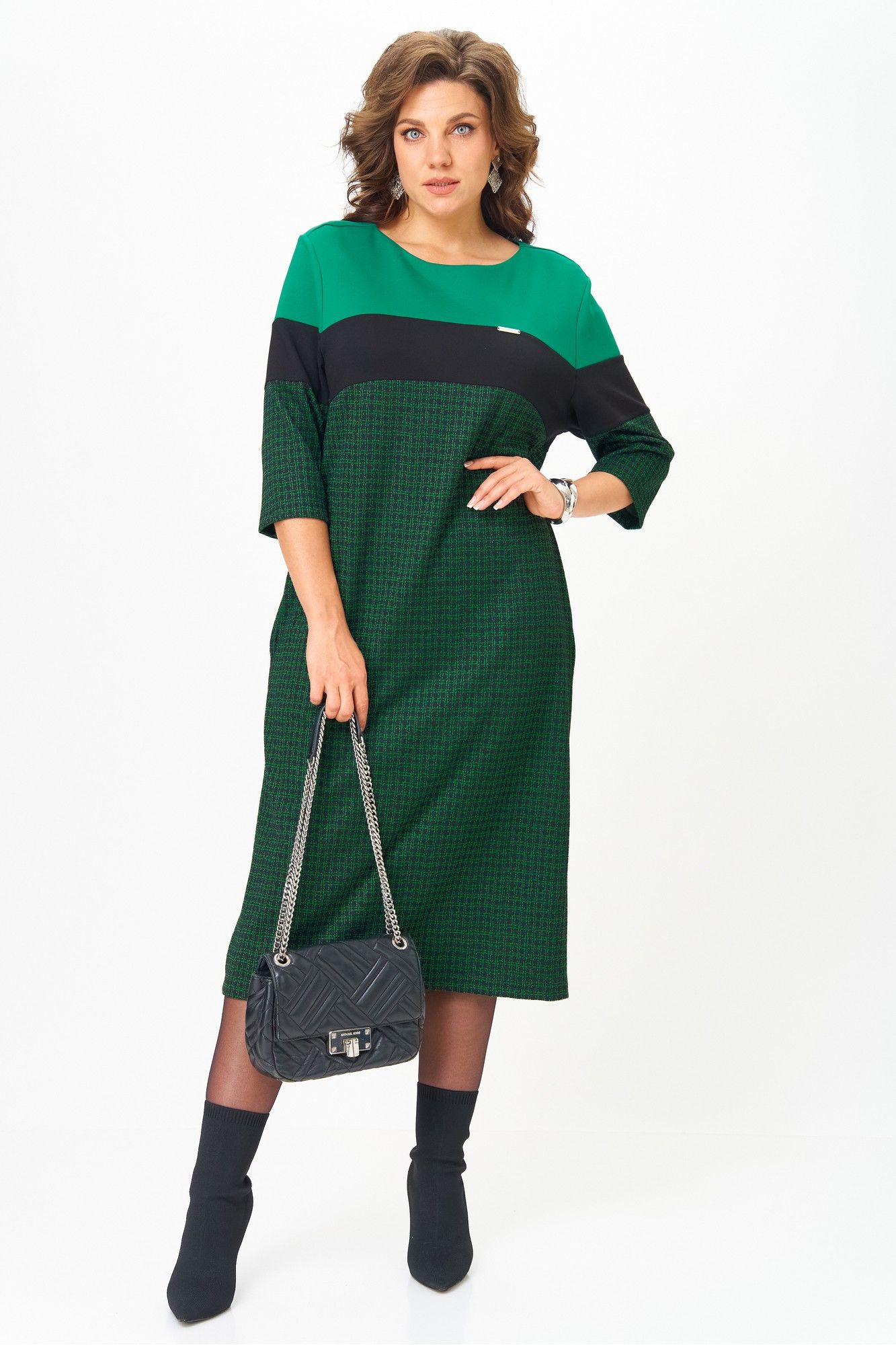 Платья Michel chic 2188 зеленый_черный