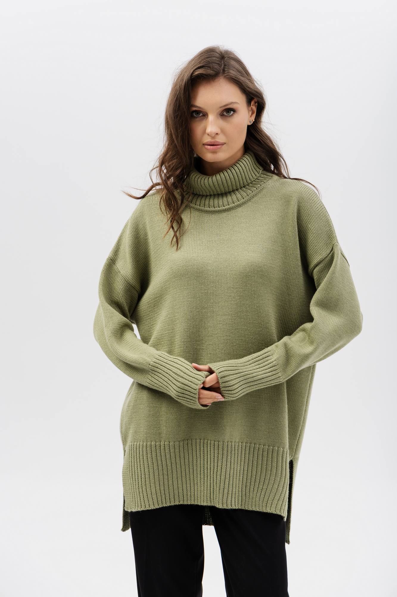 Свитеры Romgil РВ0416-ШЕ5 светло-оливковый