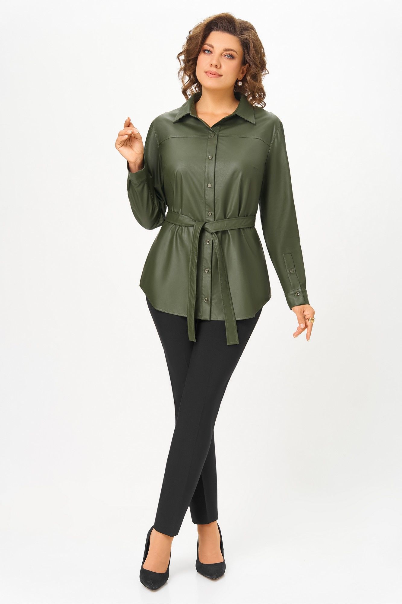 Блузы DaLi 7049 хаки