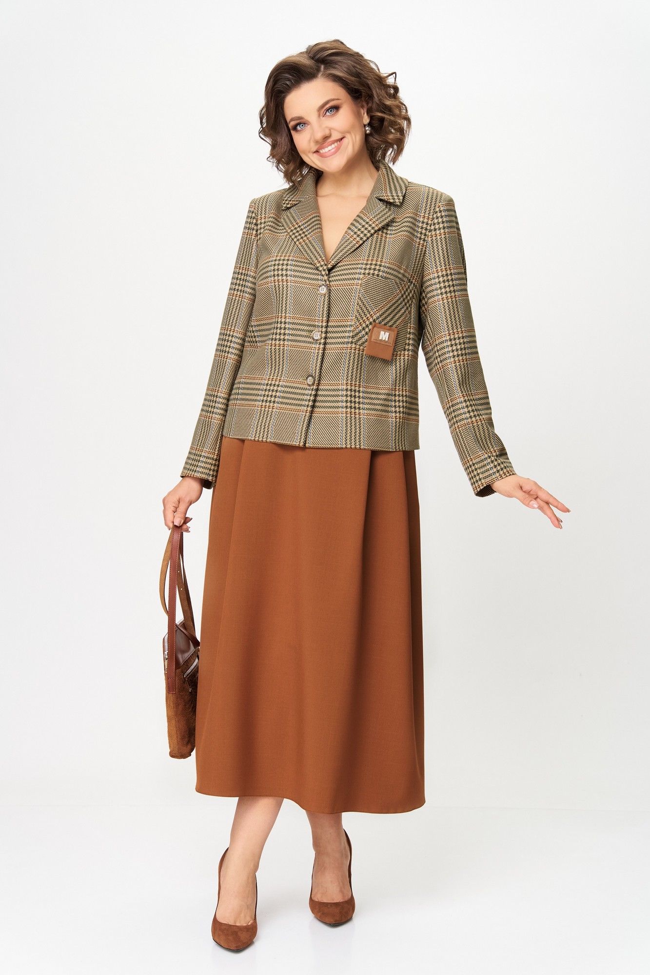 Юбочные костюмы Aira Style 24-17А бурбон_новый