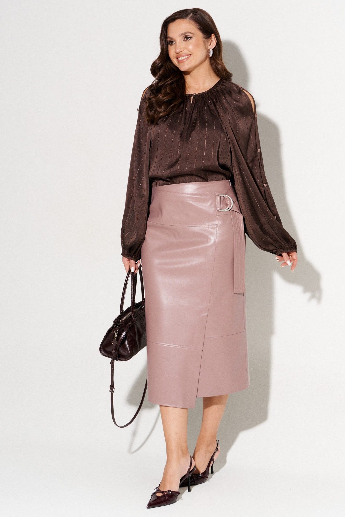 Юбки AltaModa 1015-4 розовый_тауп