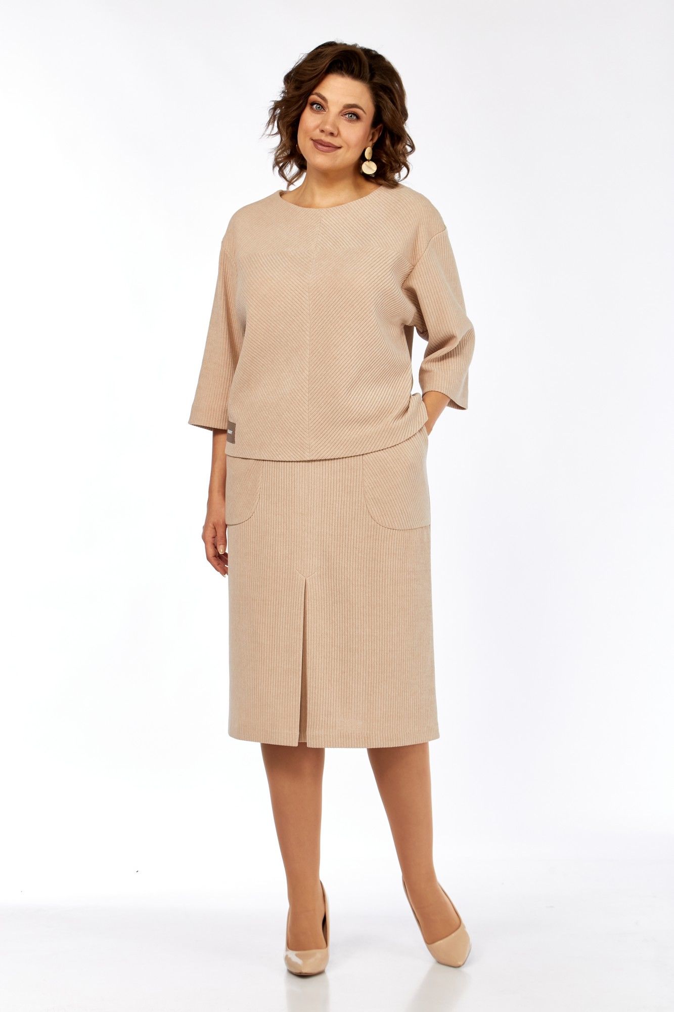 Комплекты юбочные Элль-стиль 2441 бежевый