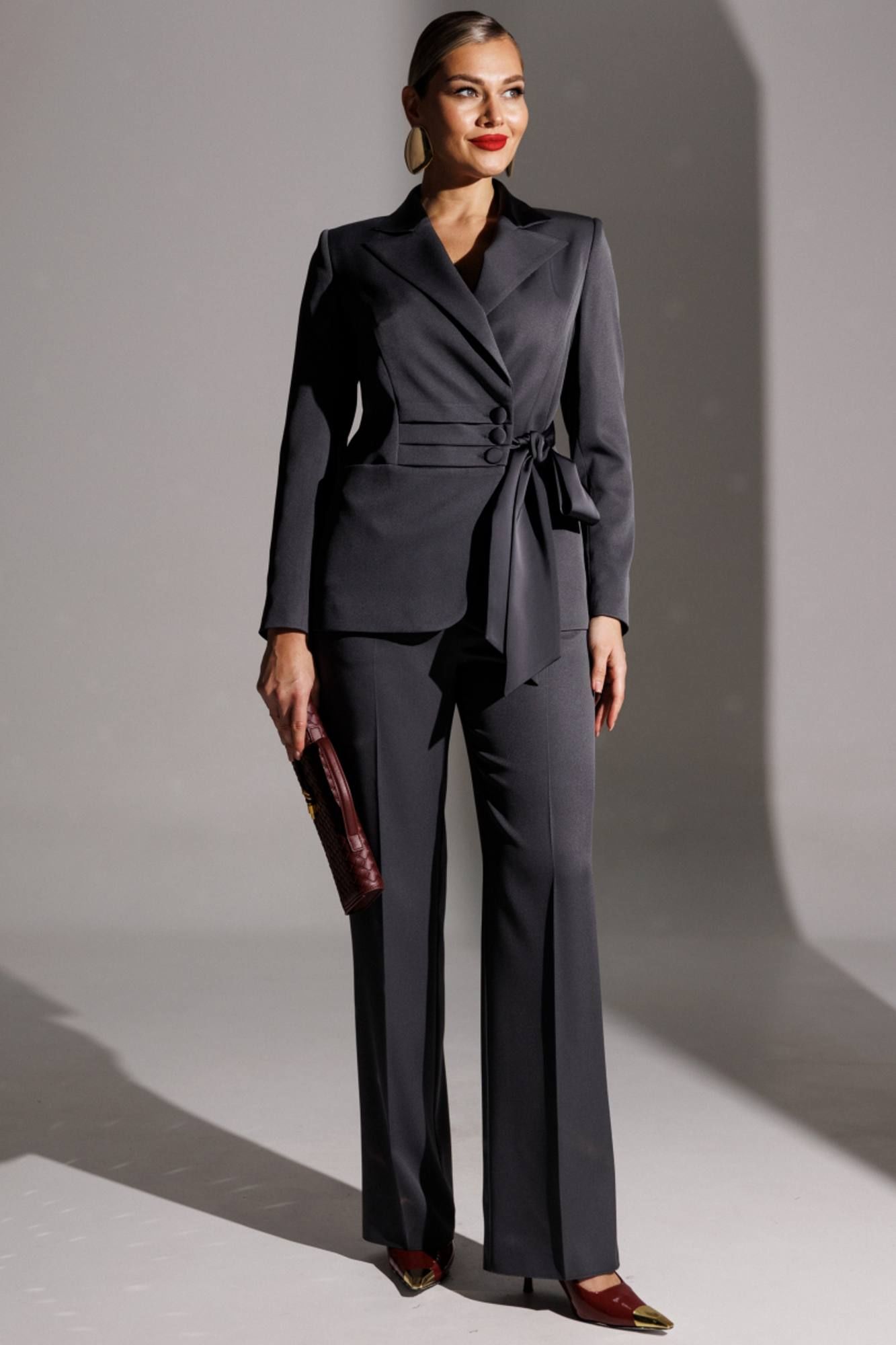 Брючные костюмы Мода Юрс 25-2938 серый