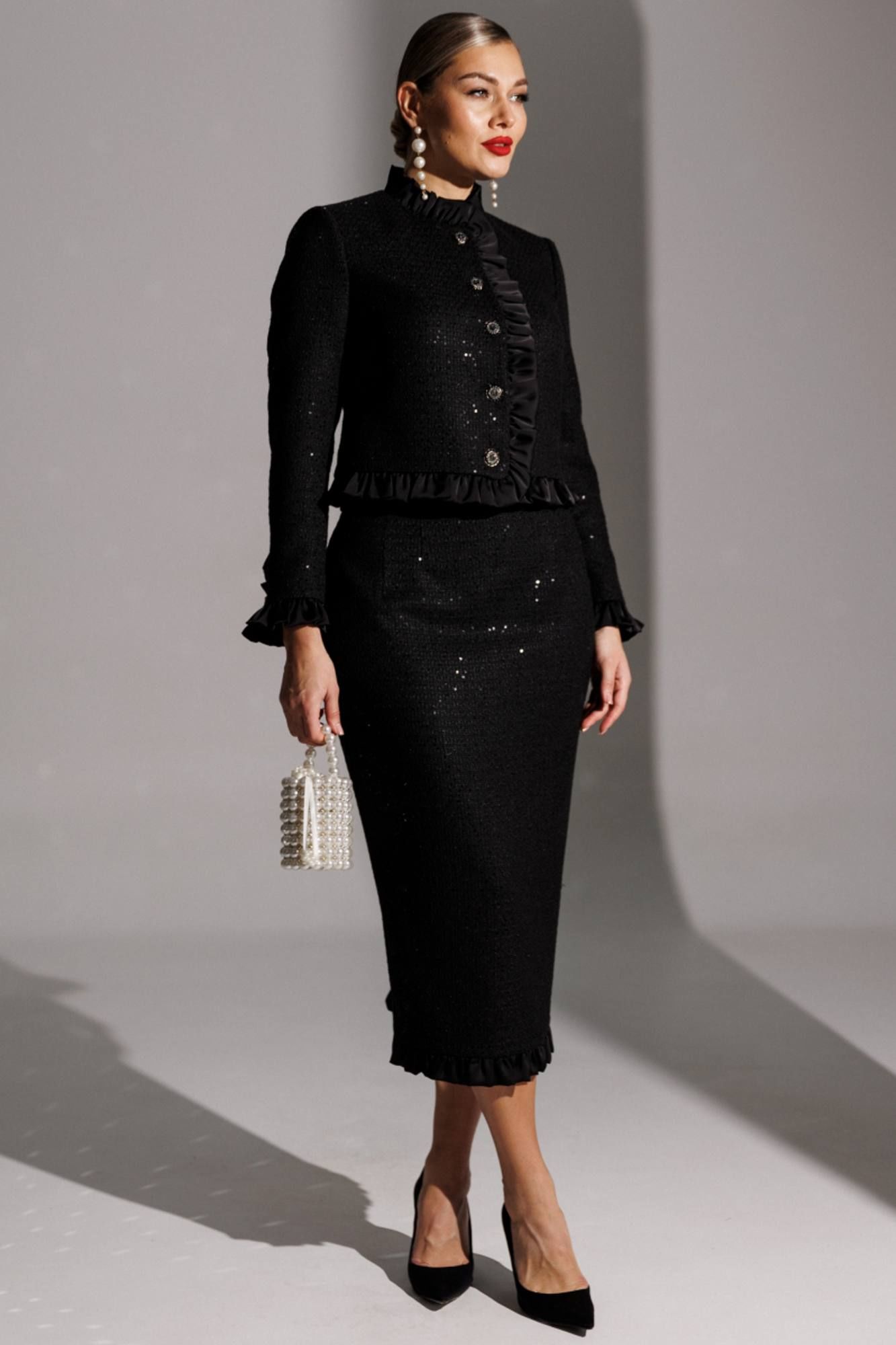 Юбочные костюмы Мода Юрс 25-2941 черный