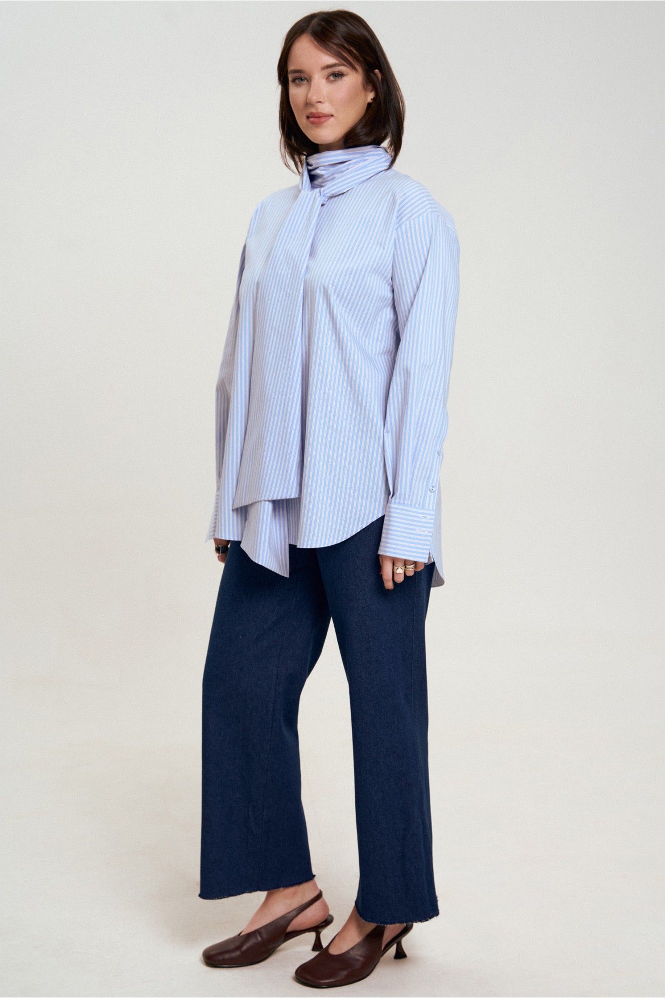 Блузы JRSy 2643 сине-
белая_полоса