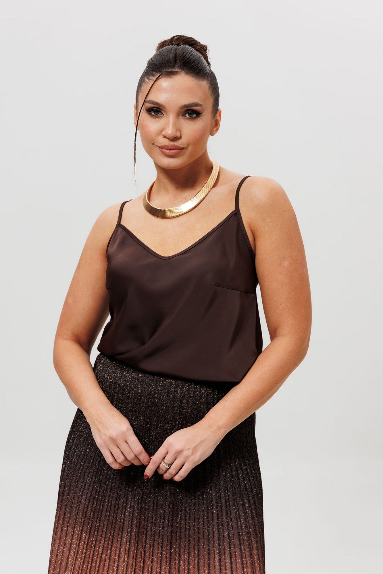 Блузы Mislana 1164бл_шоколад