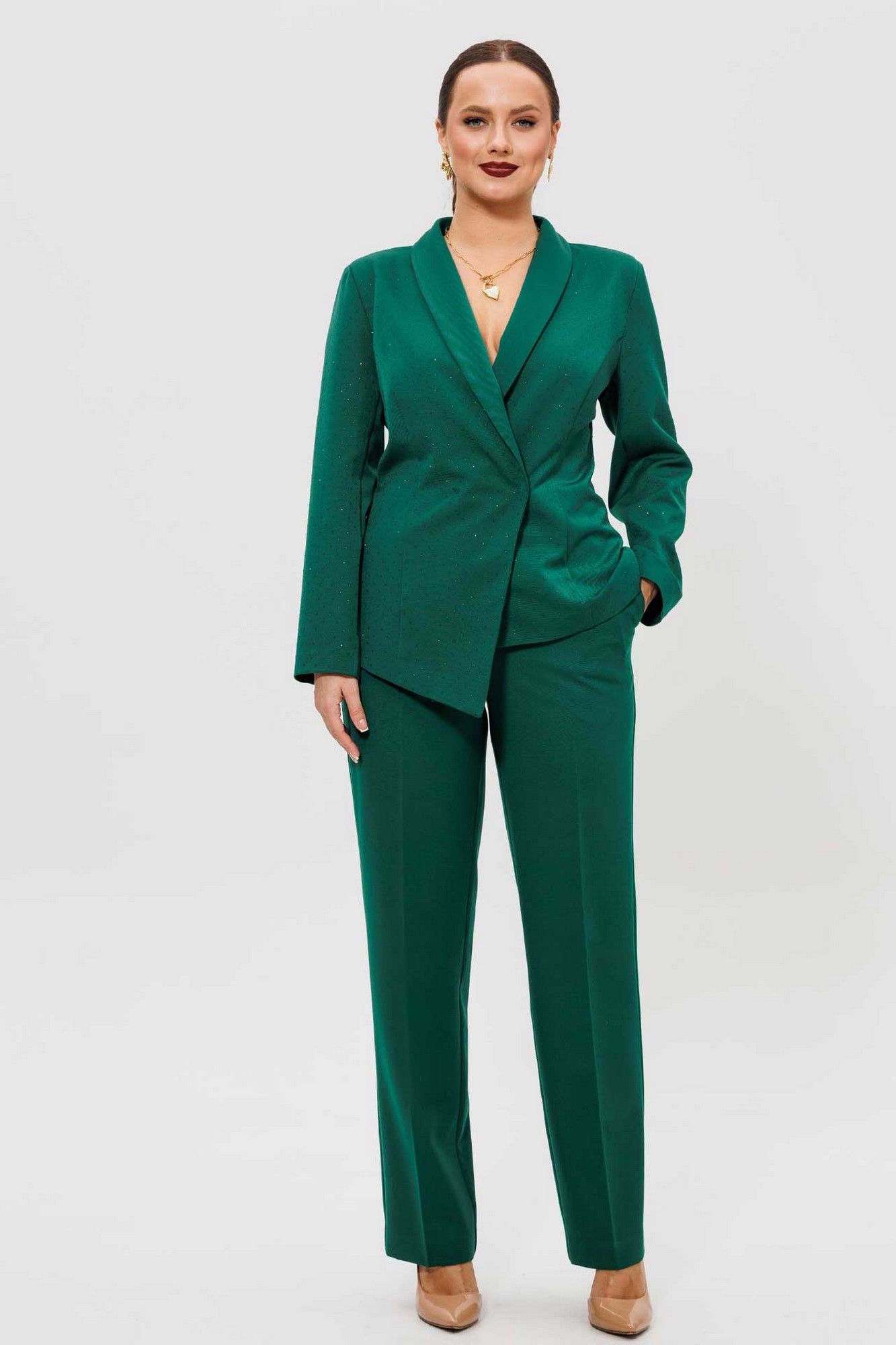 Брючные костюмы Mislana 1269 зеленый