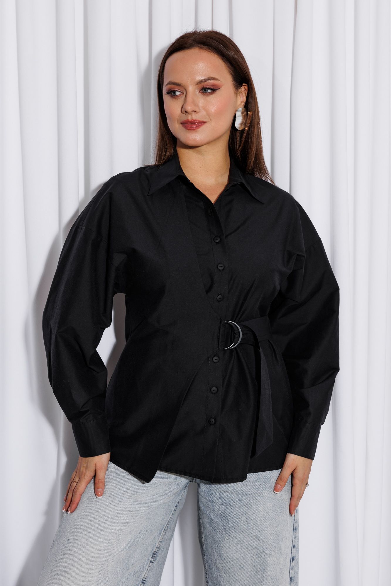 Рубашки Marshop М203 черный