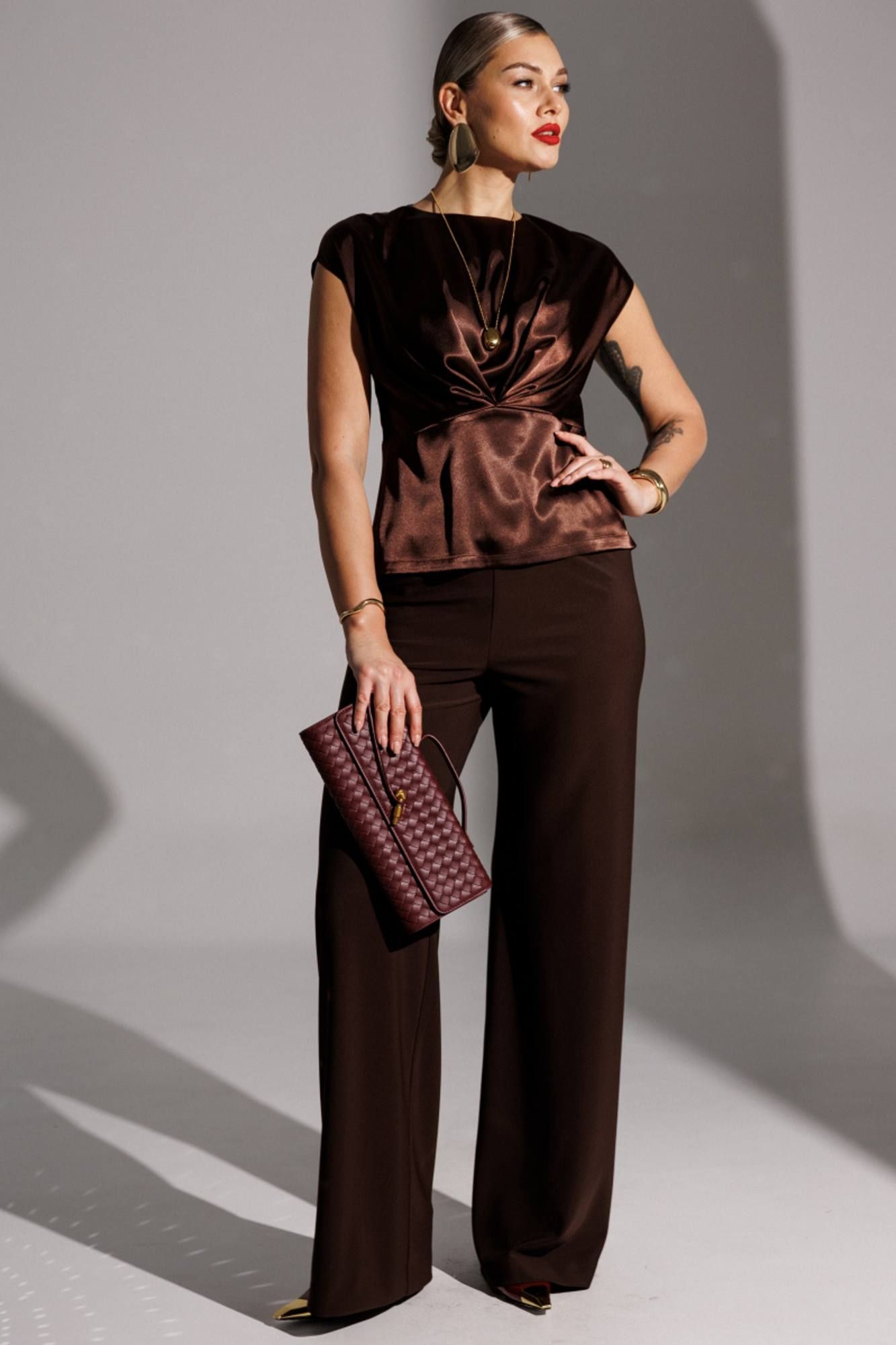 Комплекты брючные Мода Юрс 25-2947 коричневый