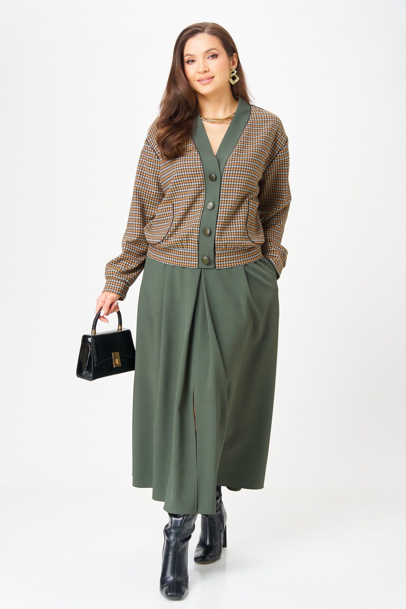 Комплекты юбочные Aira Style 24131-1 зеленый