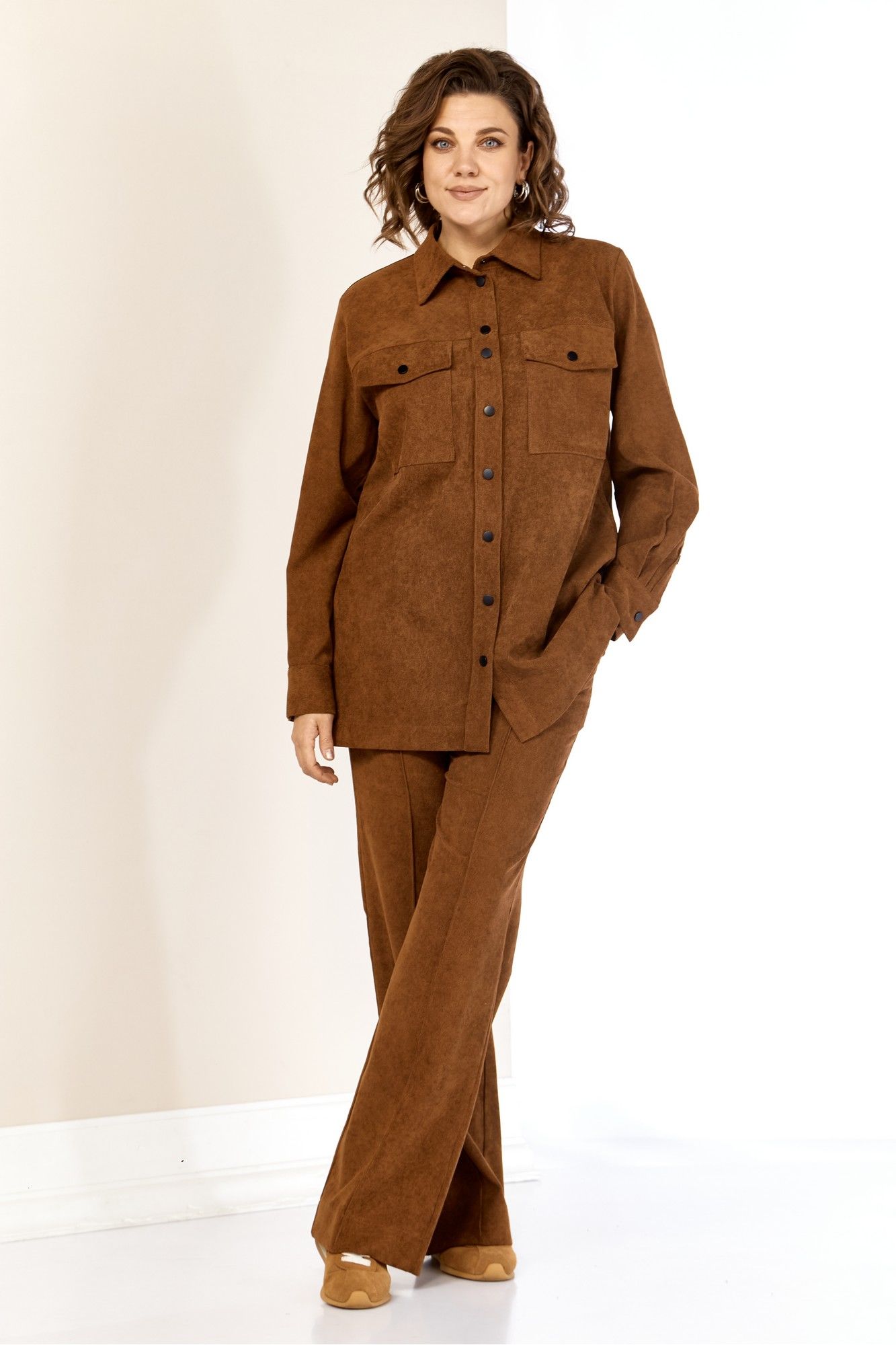 Комплекты брючные AVA fashion М-161 коричневый