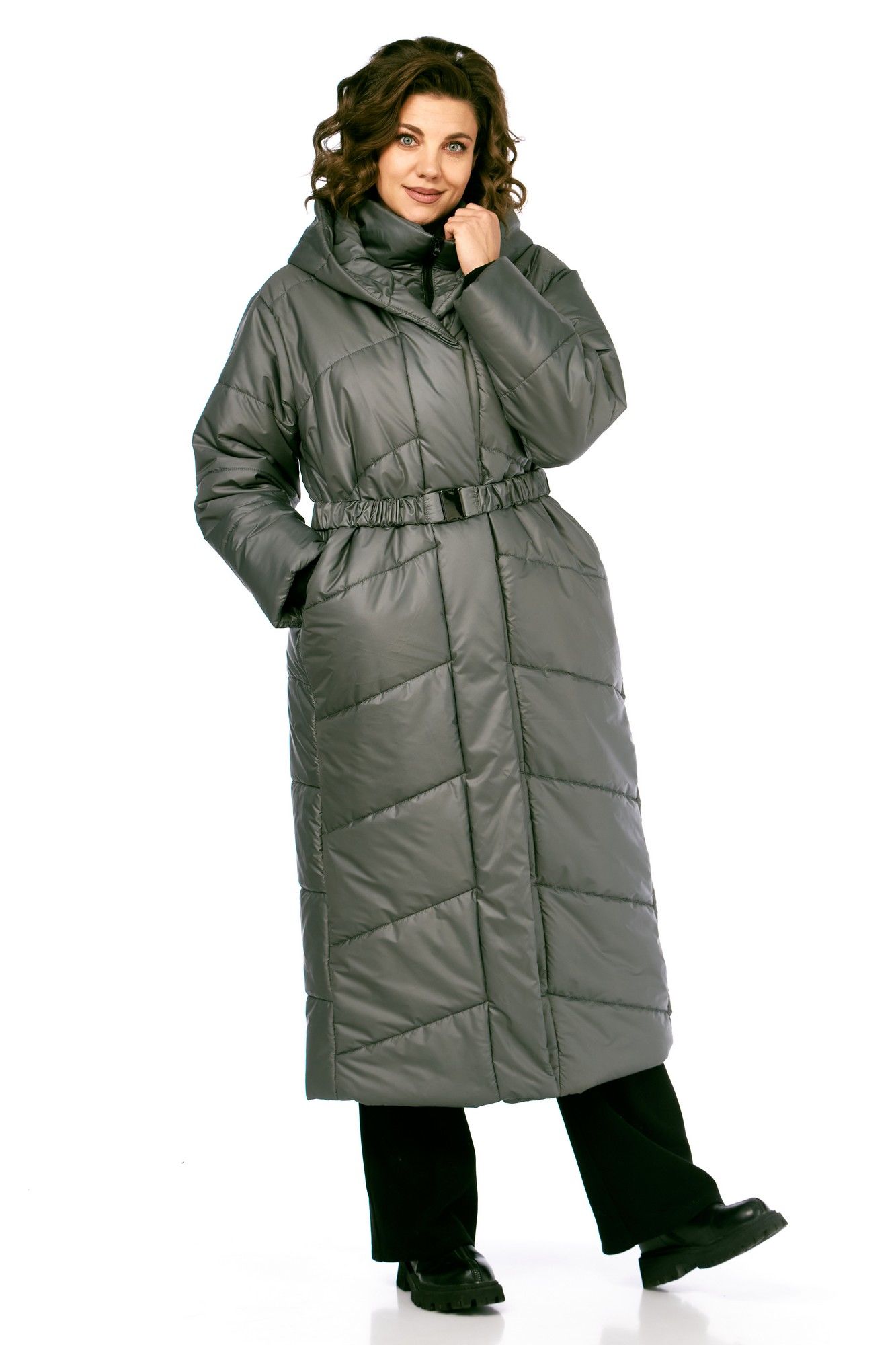 Пальто Диомант 2128 серый