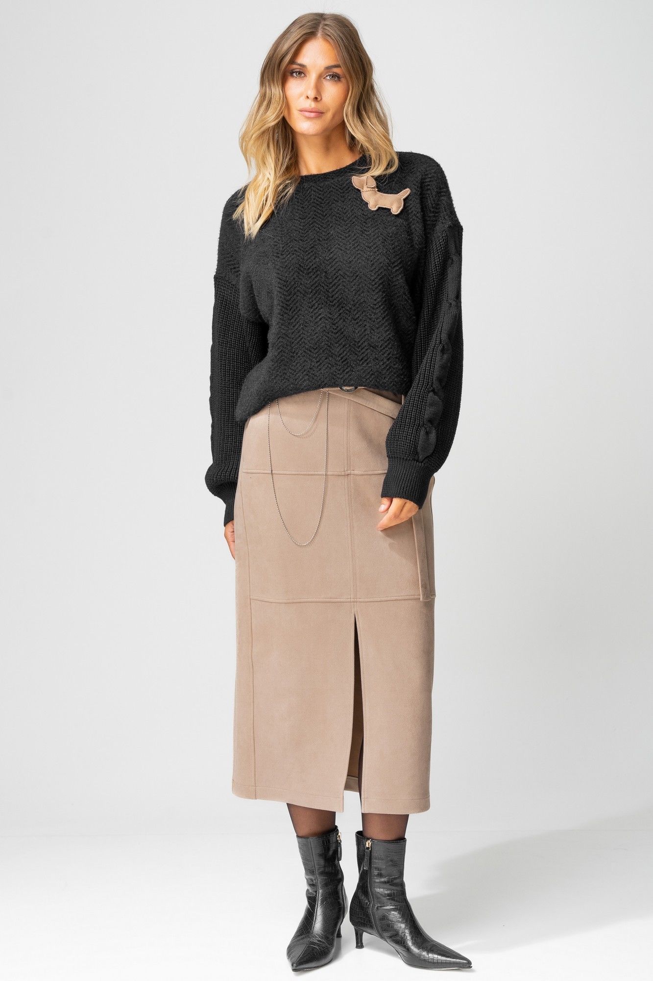 Юбки Laikony L-453-2 бежевый