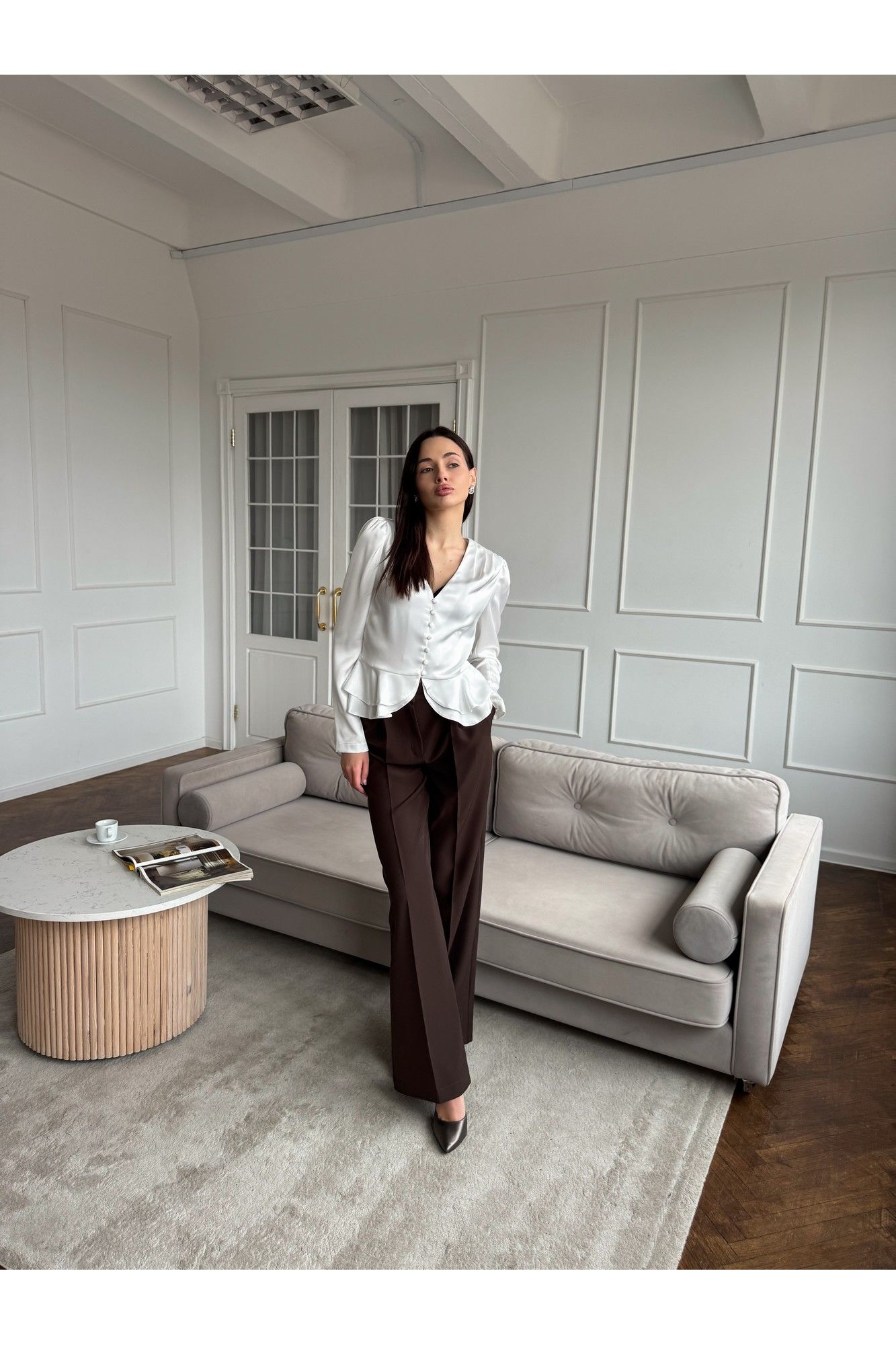 Брюки THE.WOMAN 0090-1 шоколад