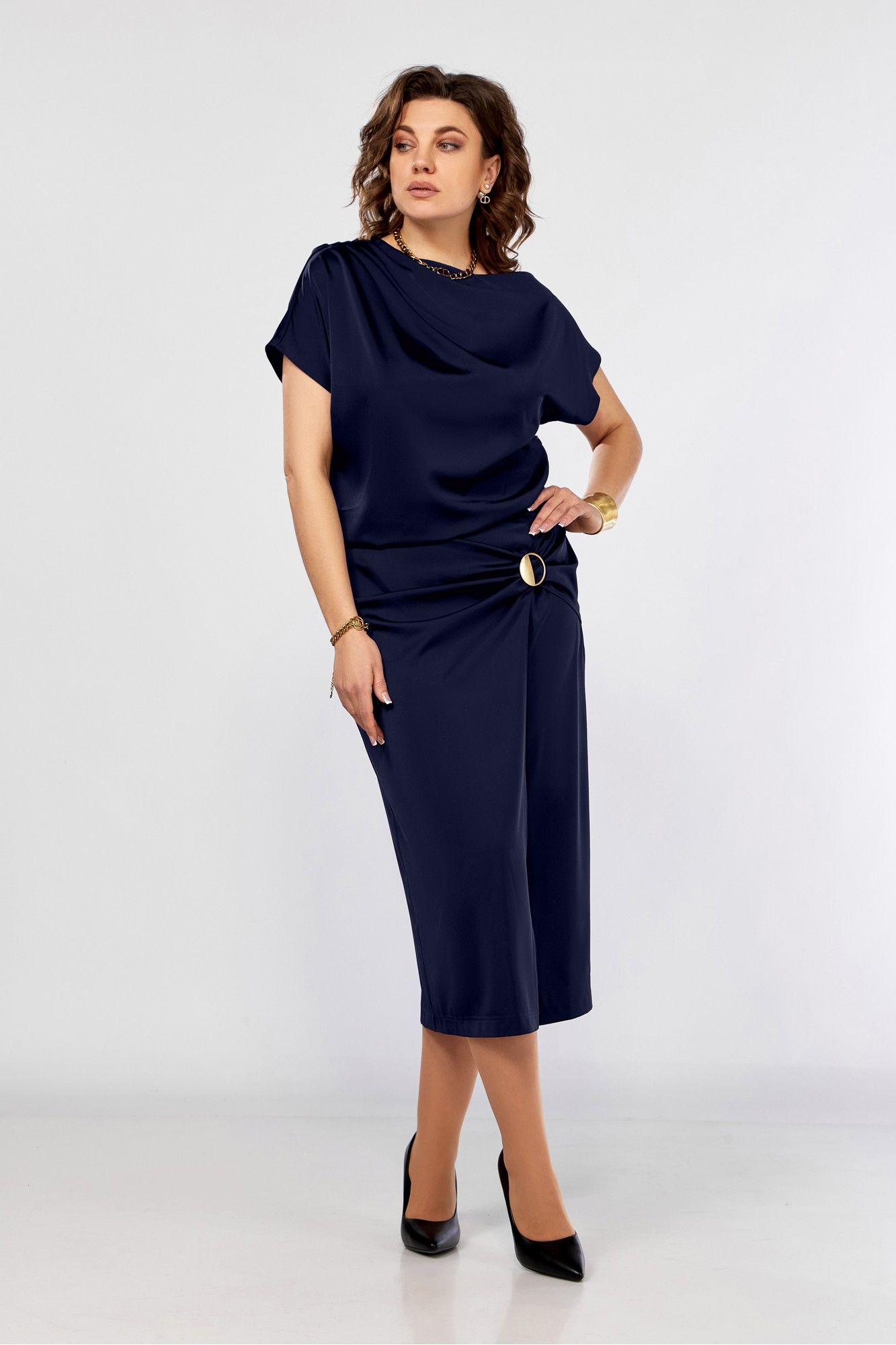 Платья Ольга Стиль С-902 синий