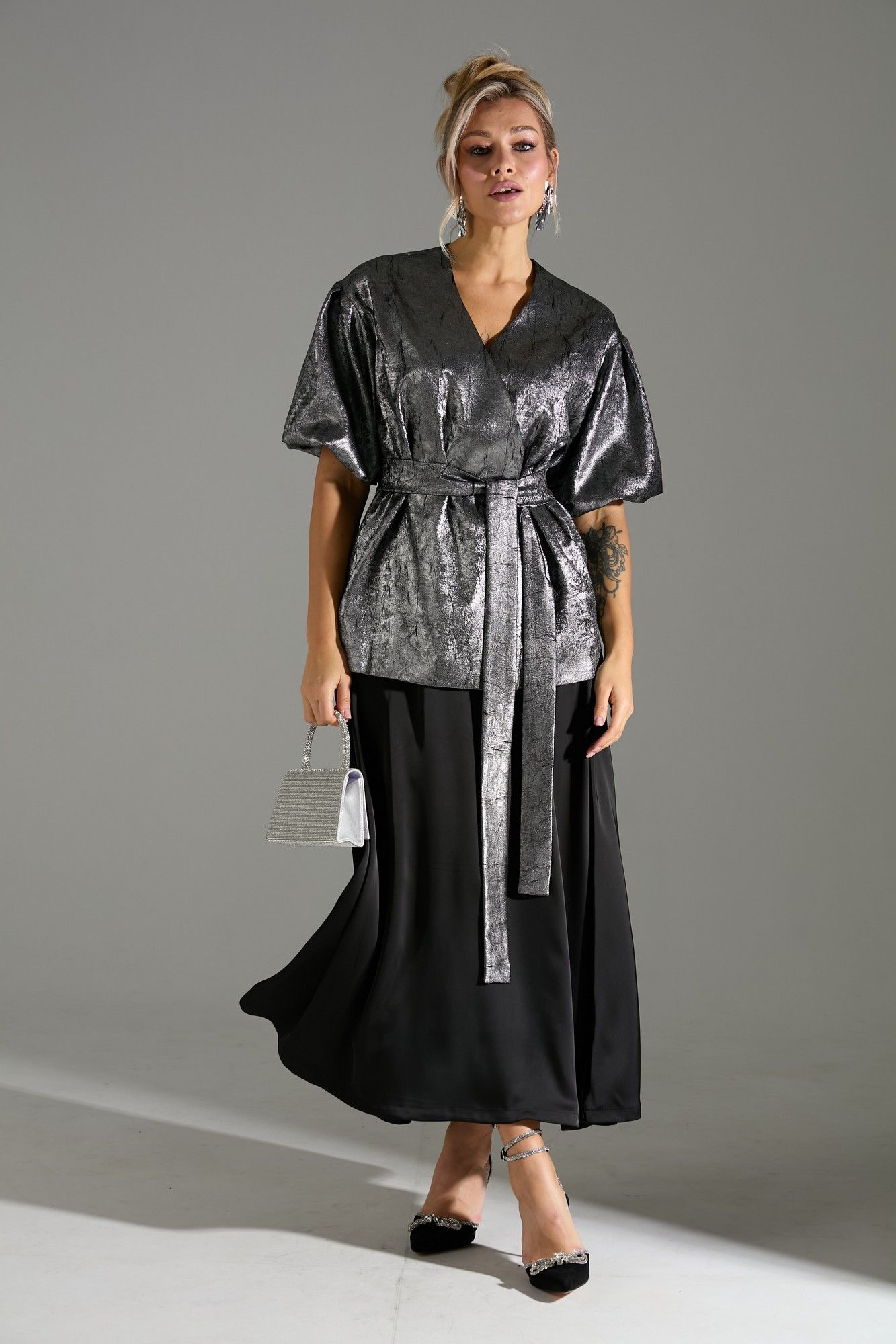 Юбочные костюмы LM К1140110 серый_шиммер