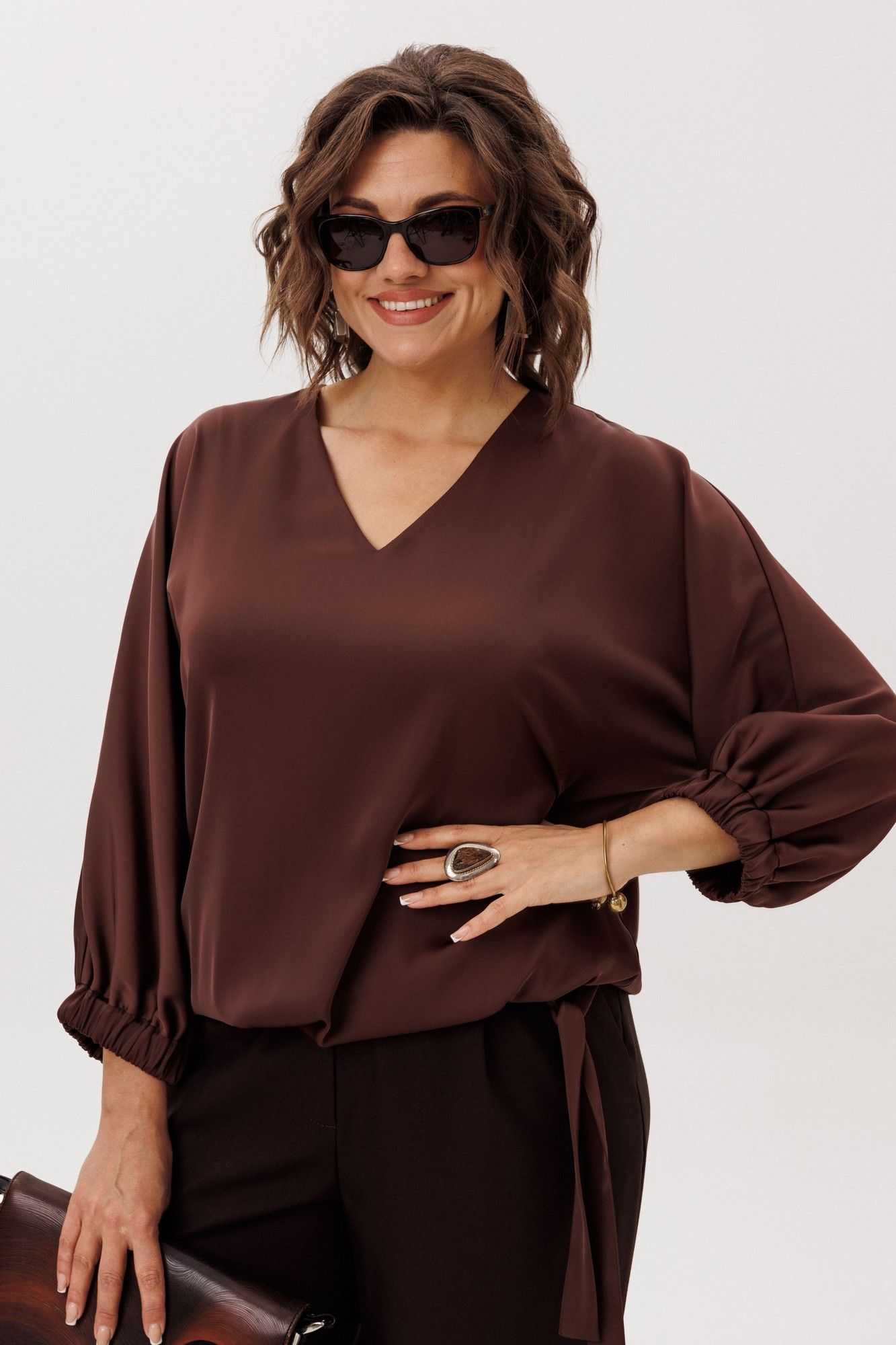 Блузы Anelli 1662 бельгийский_шоколад