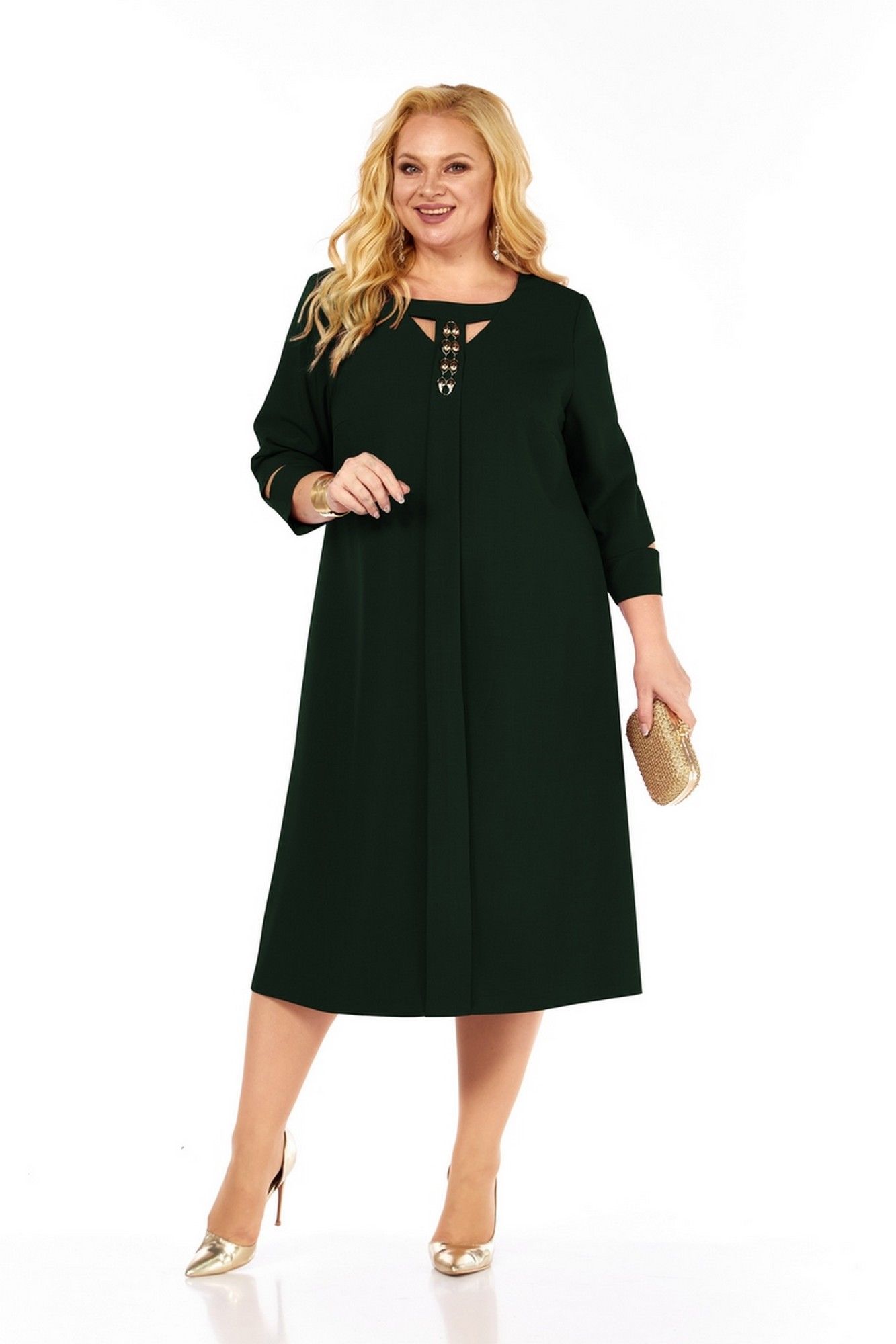 Платья Милора-стиль 1408 зеленый