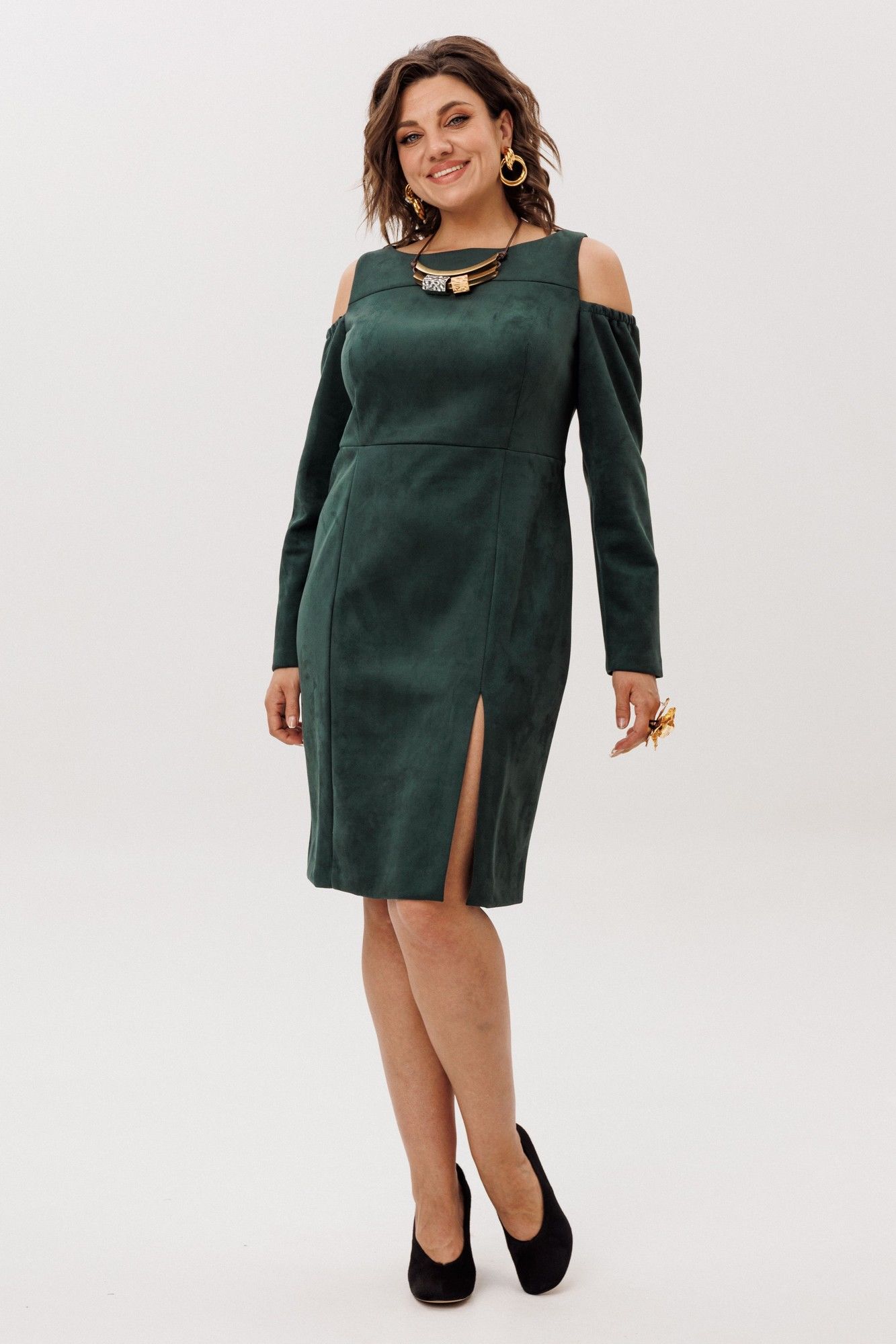 Платья Anelli 1757 мягенький_мох