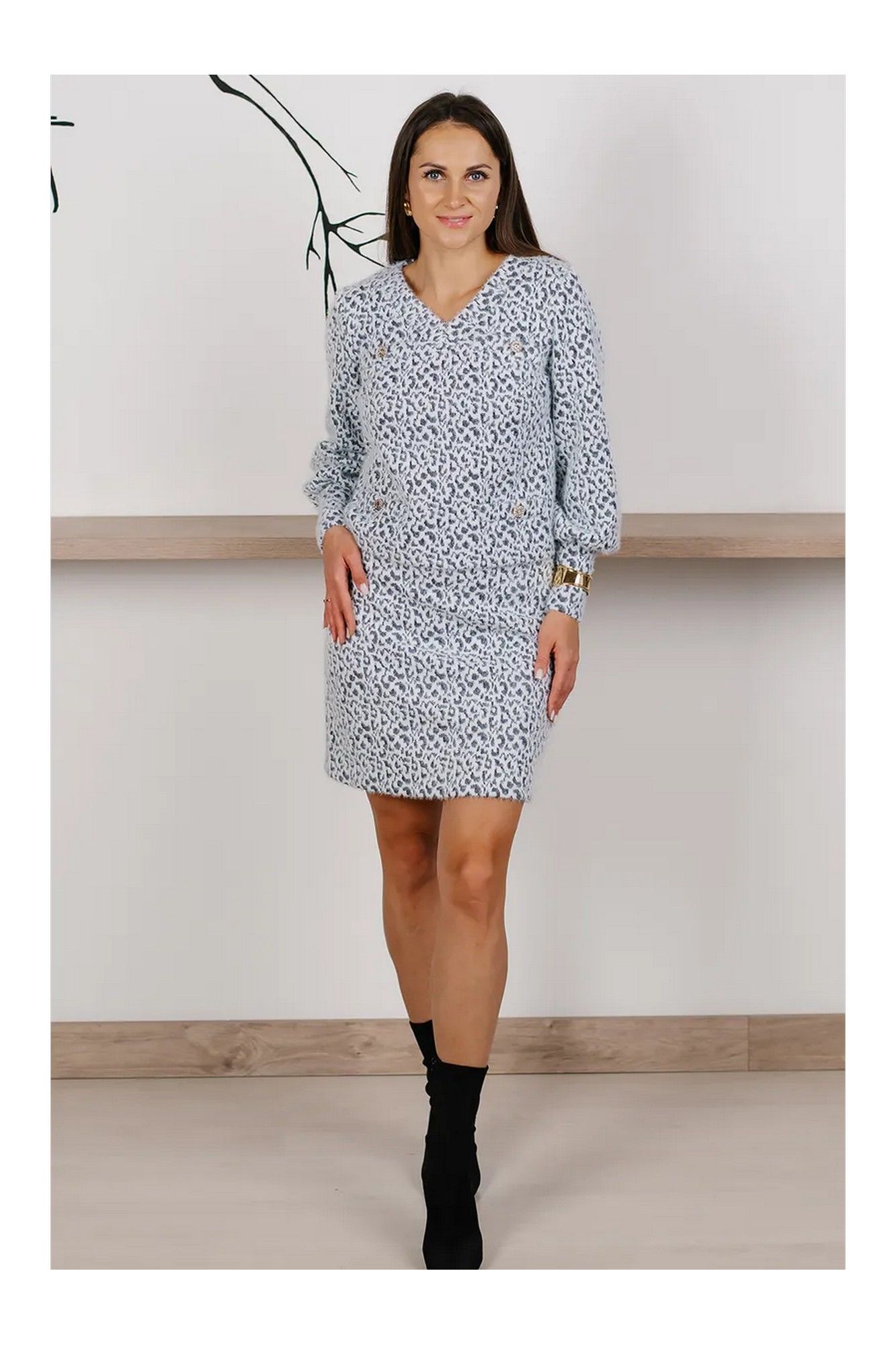 Юбочные костюмы MONA STYLE FASHION&DESIGN 19089/лео_серый