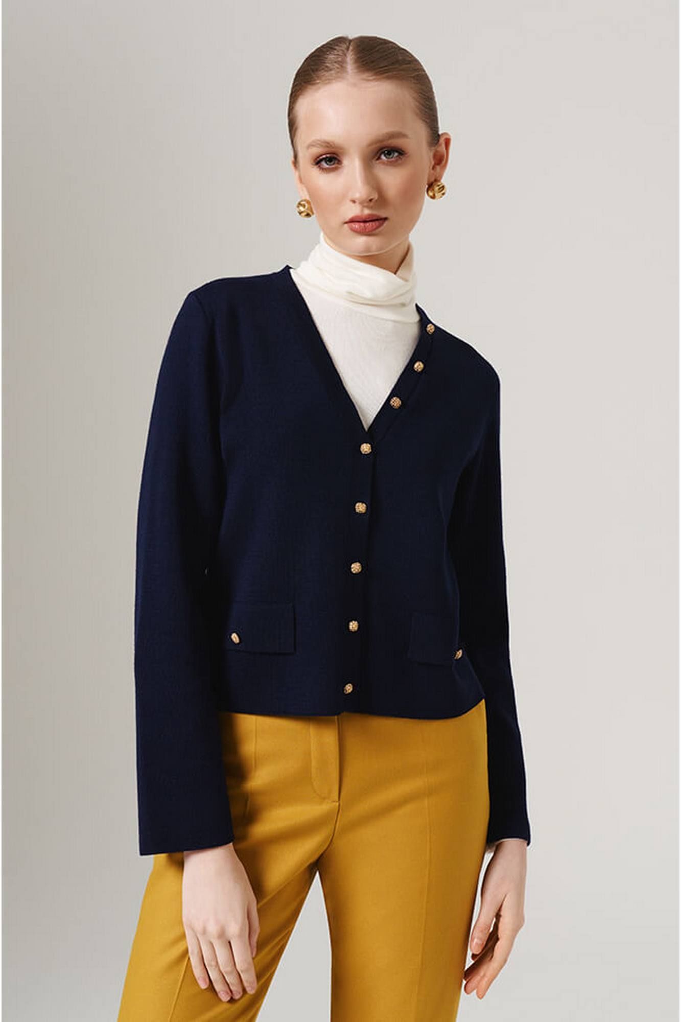 Кардиганы Nelva 1900 синий