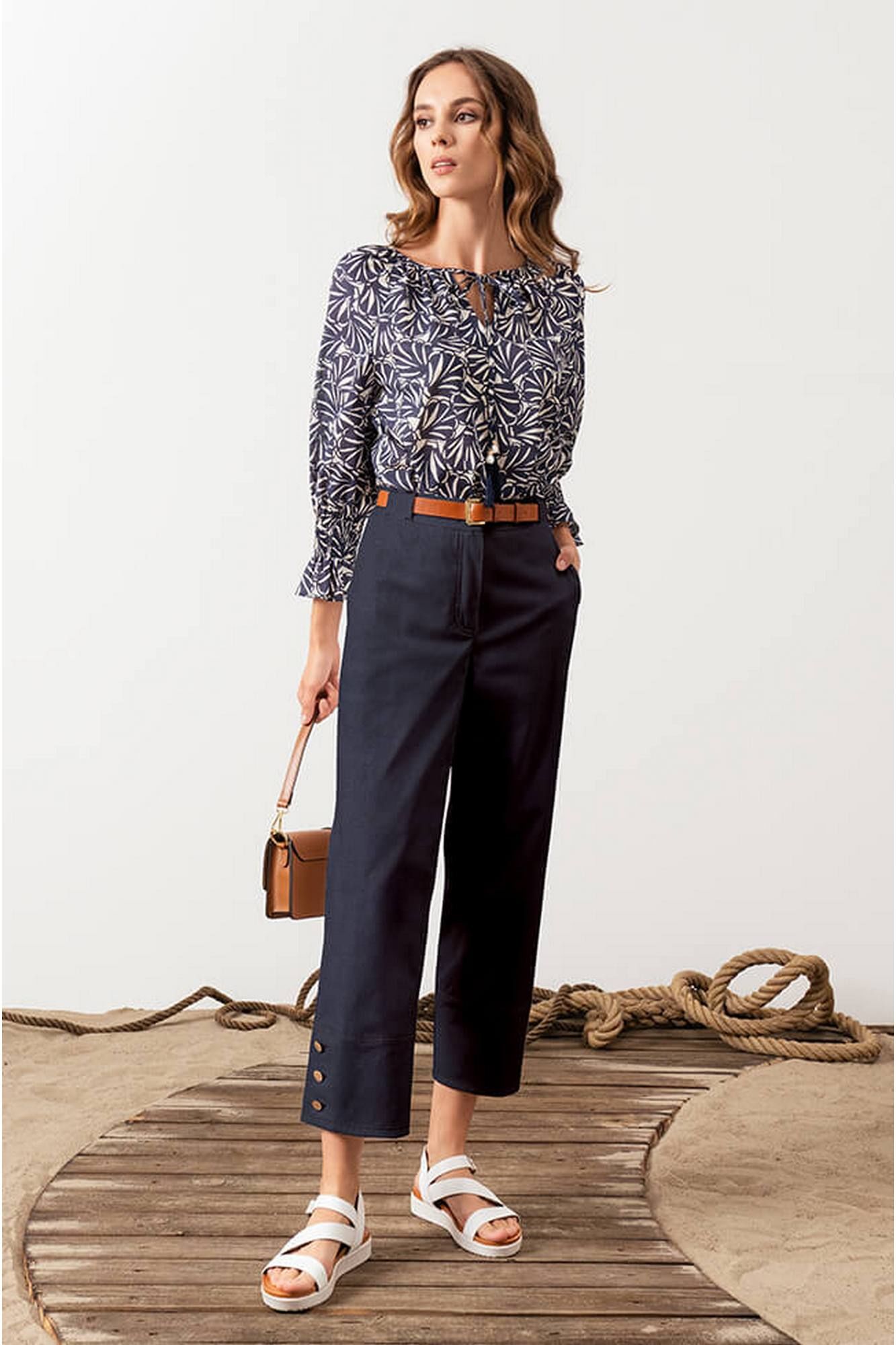 Брюки Nelva 31064 синий джинс