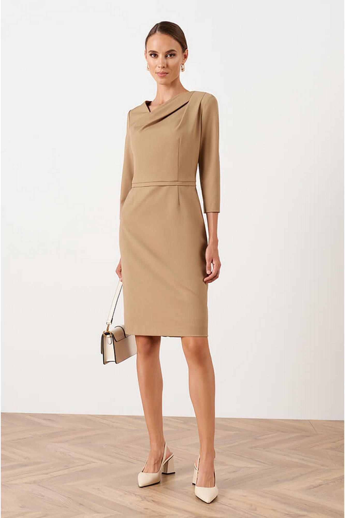 Платья Nelva 51542 бежевый