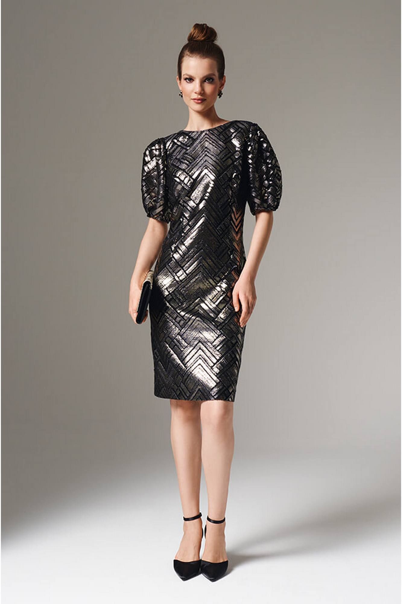 Платья Nelva 51613 черно-золотистый