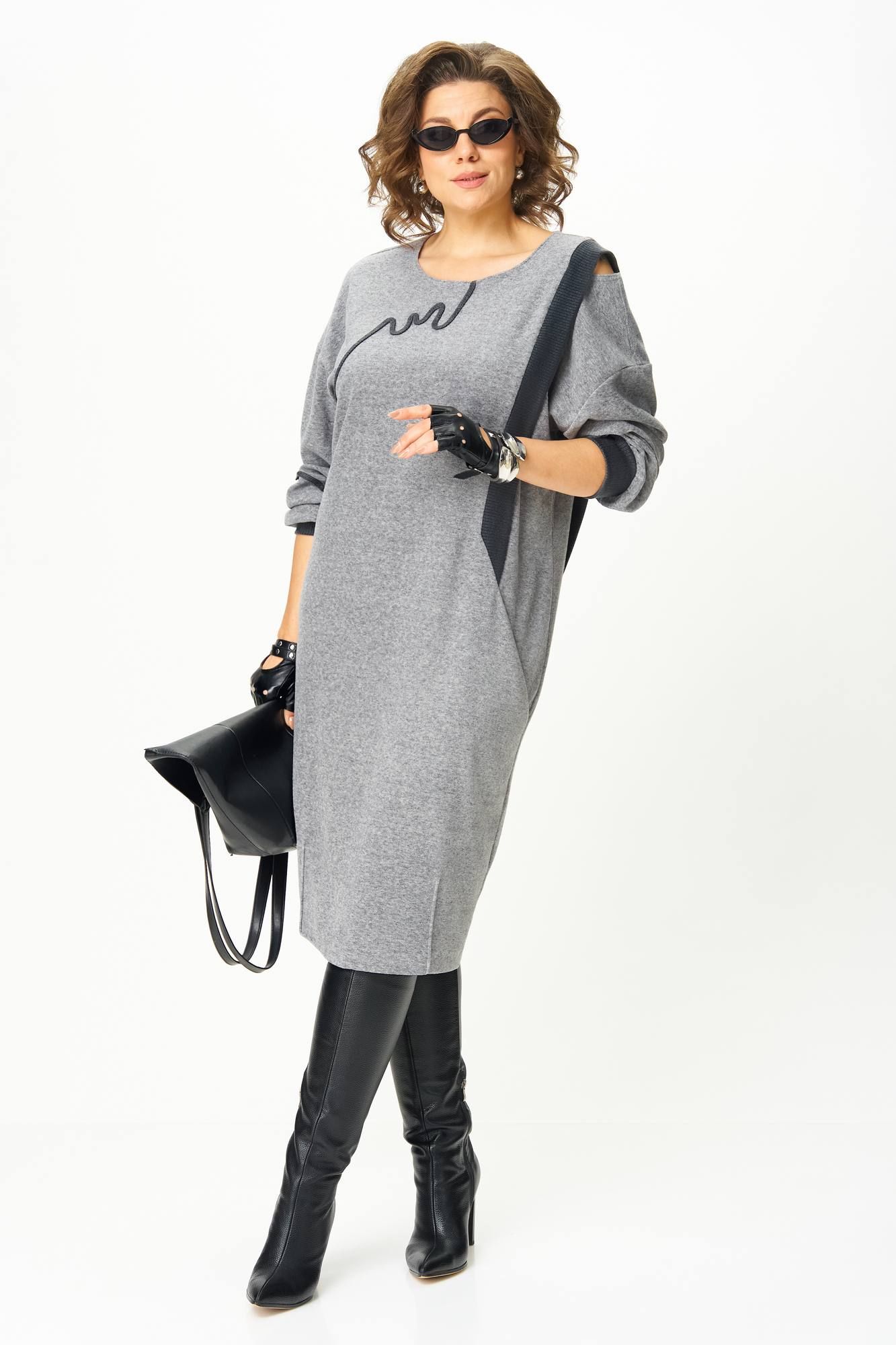 Платья Karina deLux M-1402 серый