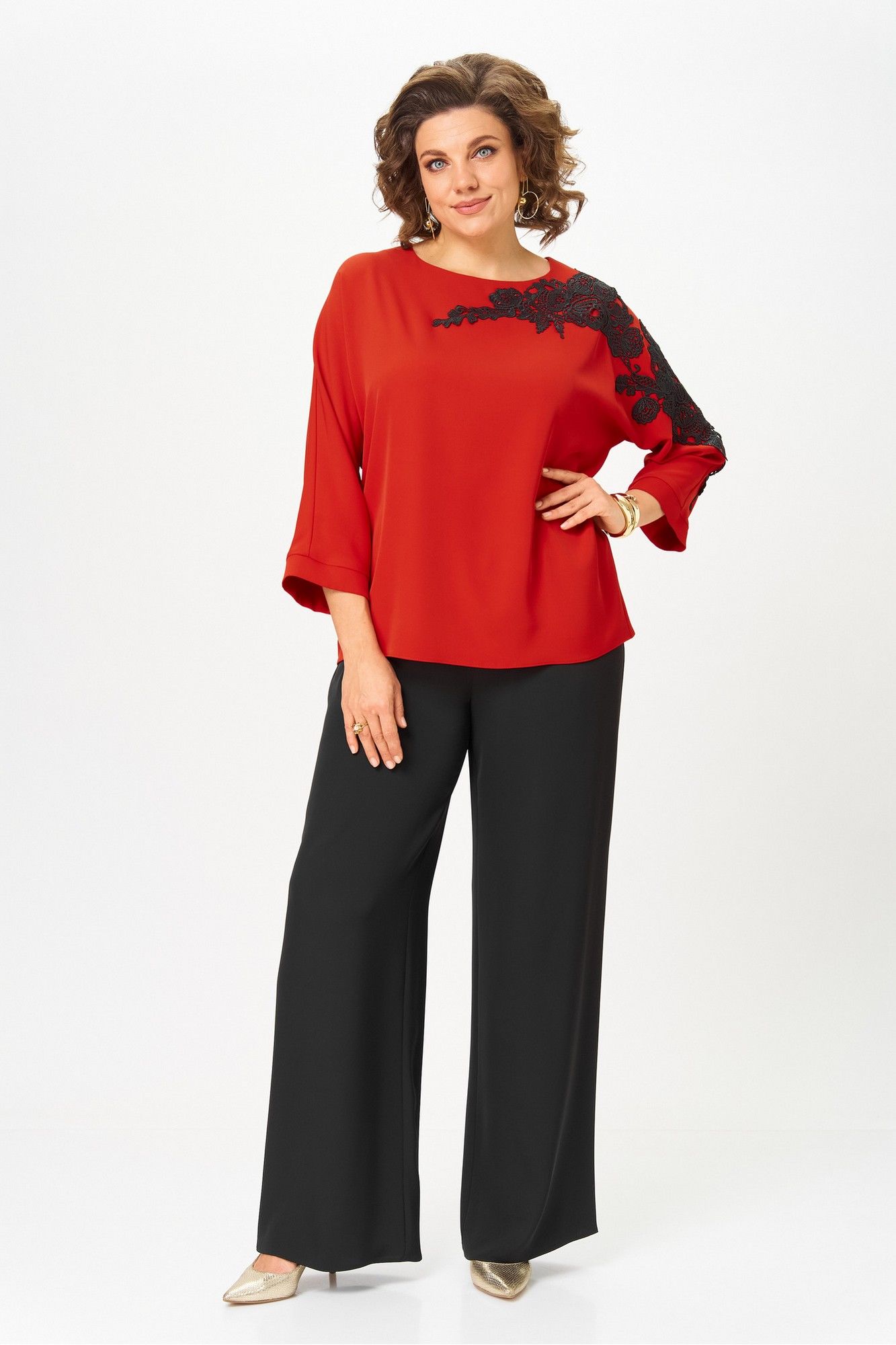 Брючные костюмы Rumoda 2278_дл_красный-черный