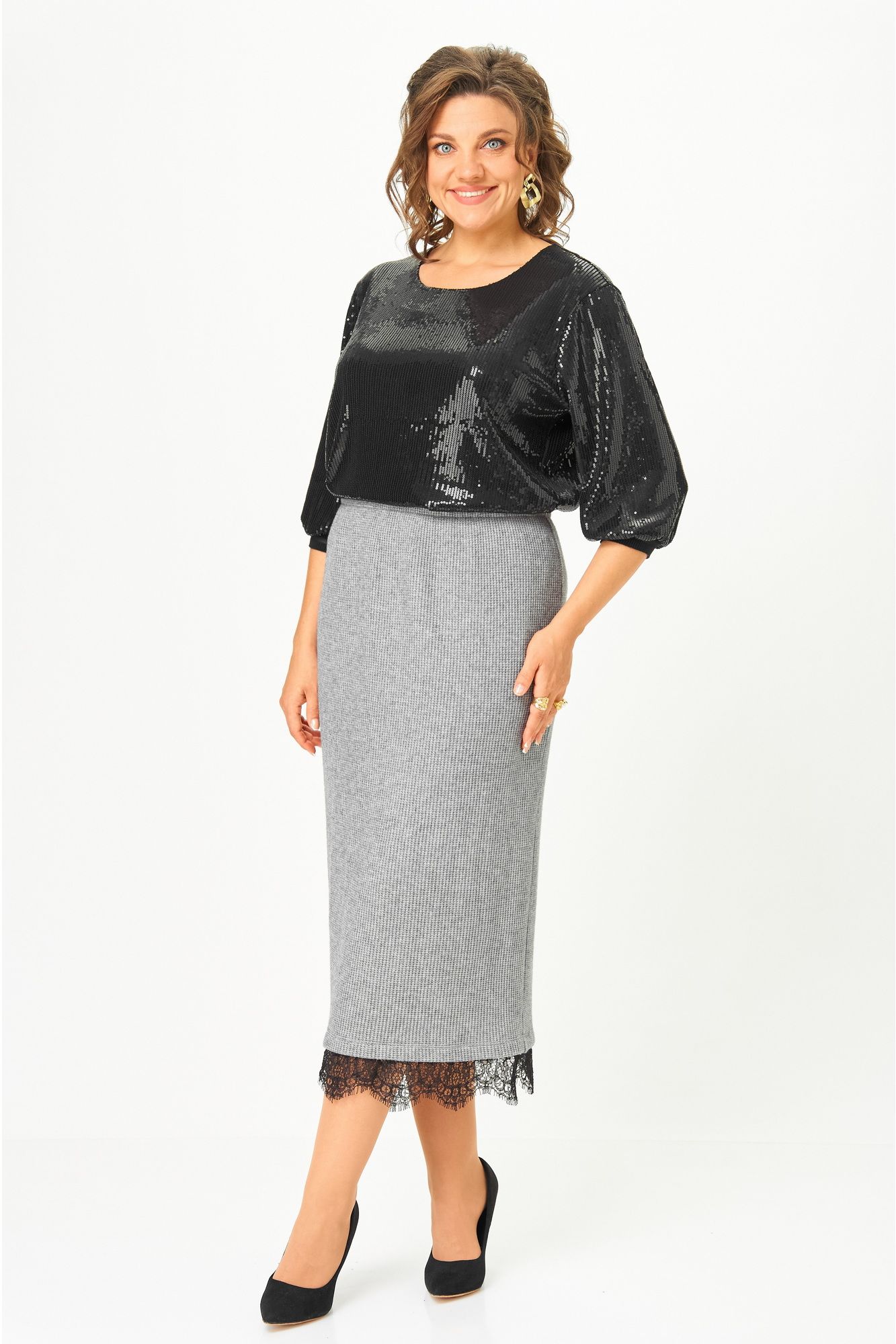 Юбки Andina city 1020-25 серый