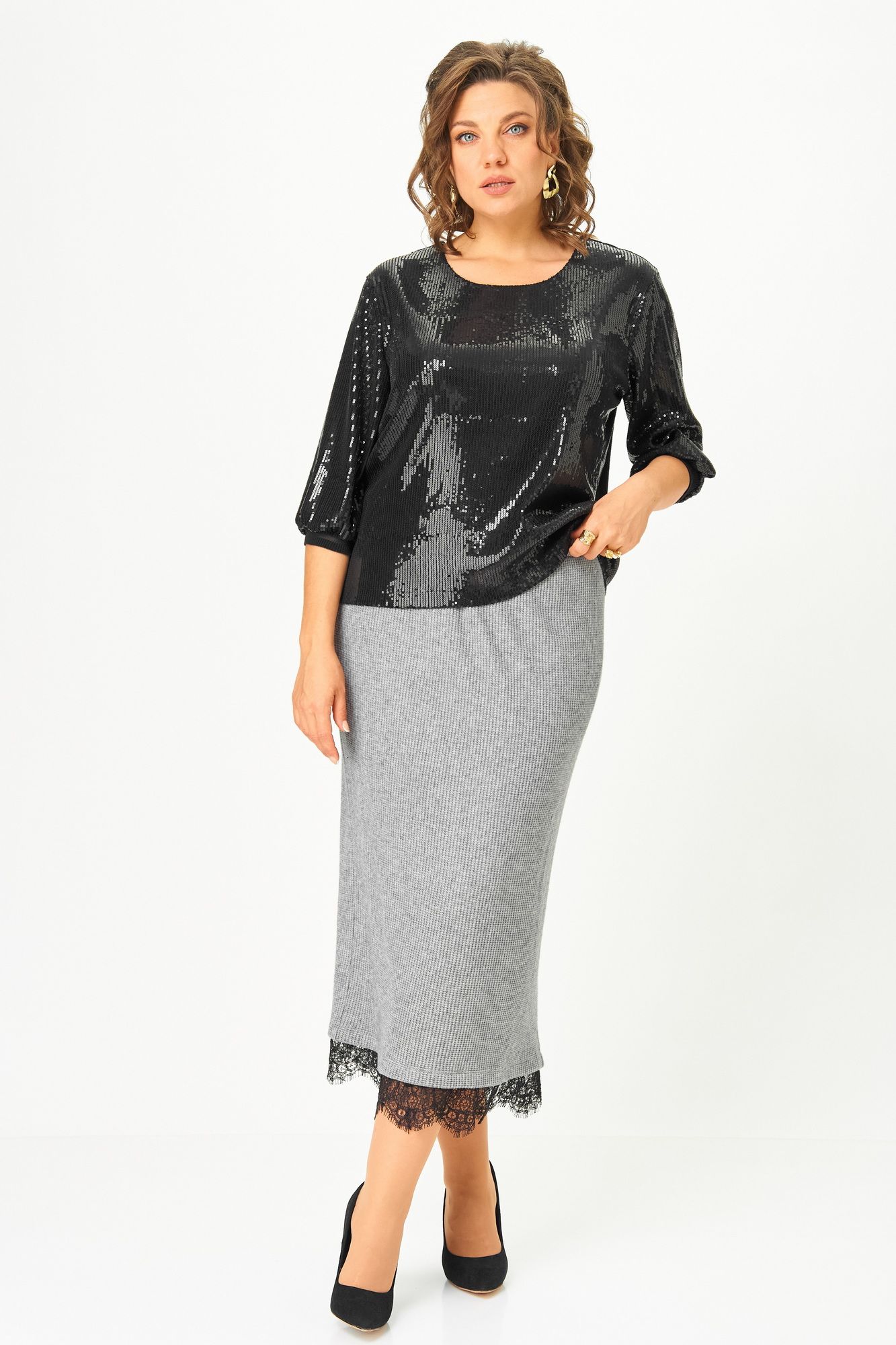 Блузы Andina city 3017-25 черный