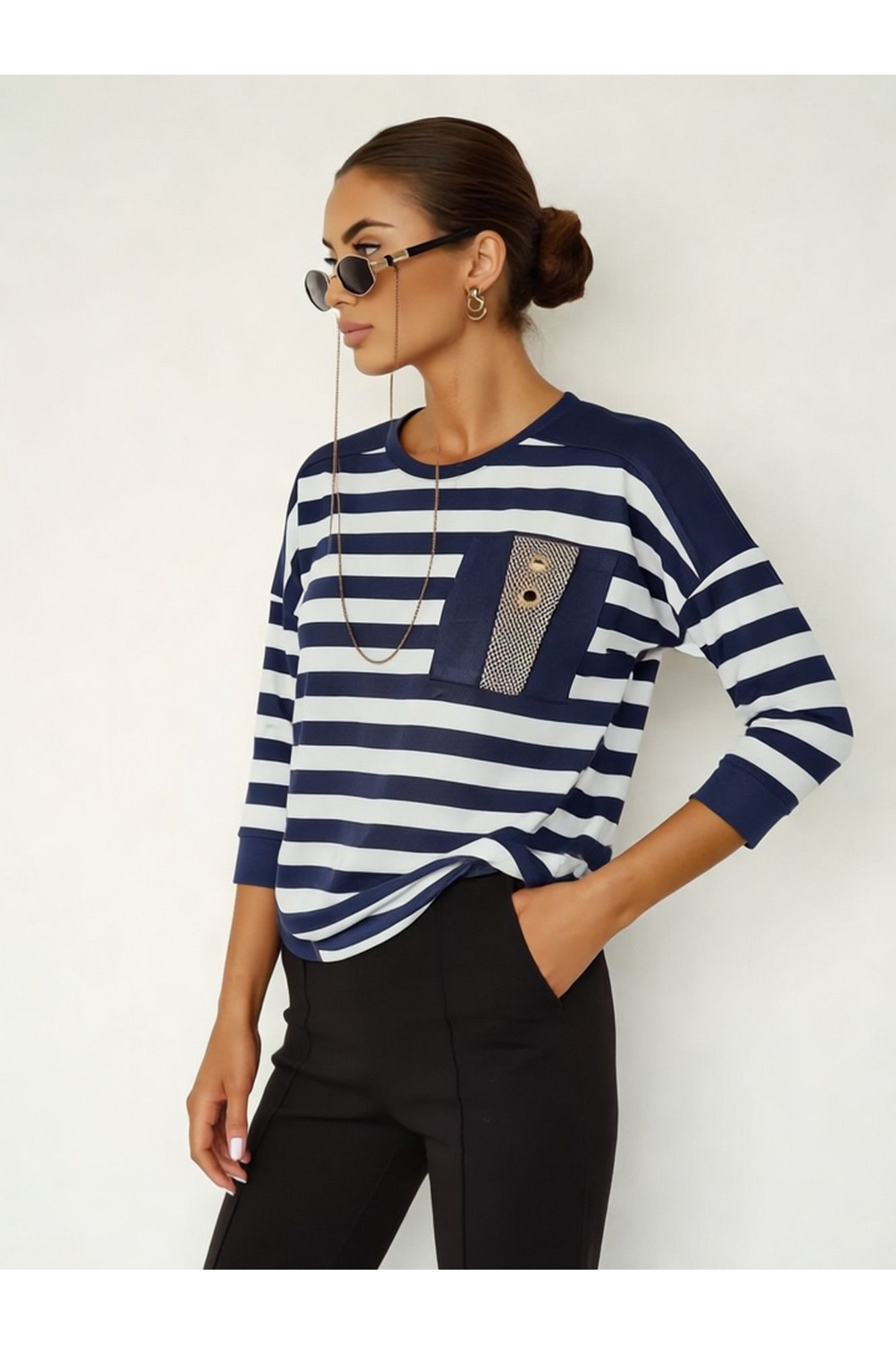 Блузы Nika.PL 0203102 темно-синий