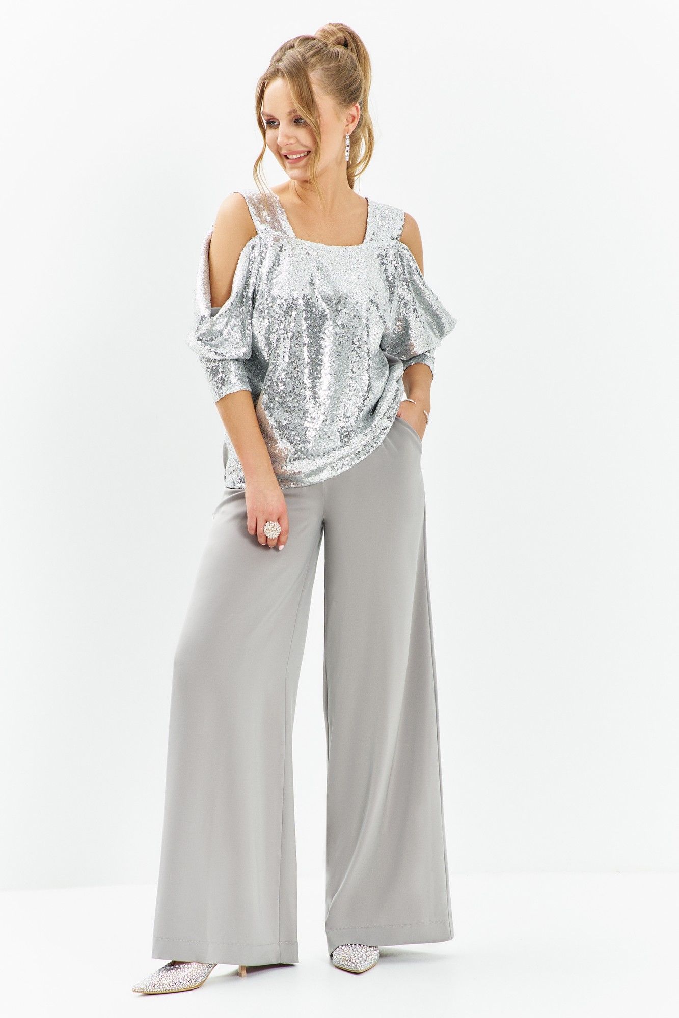 Комплекты брючные Euromoda 676 серый