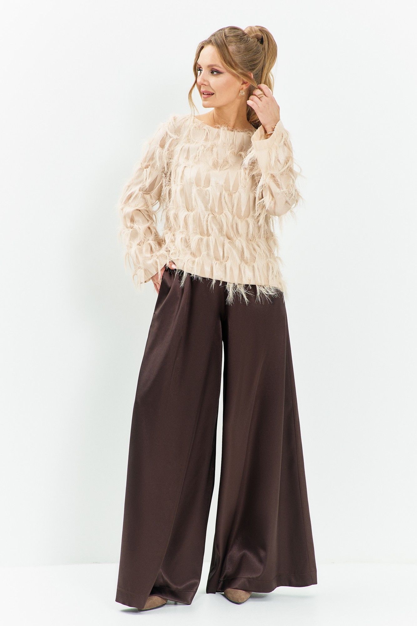 Комплекты брючные Euromoda 663 горький_шоколад