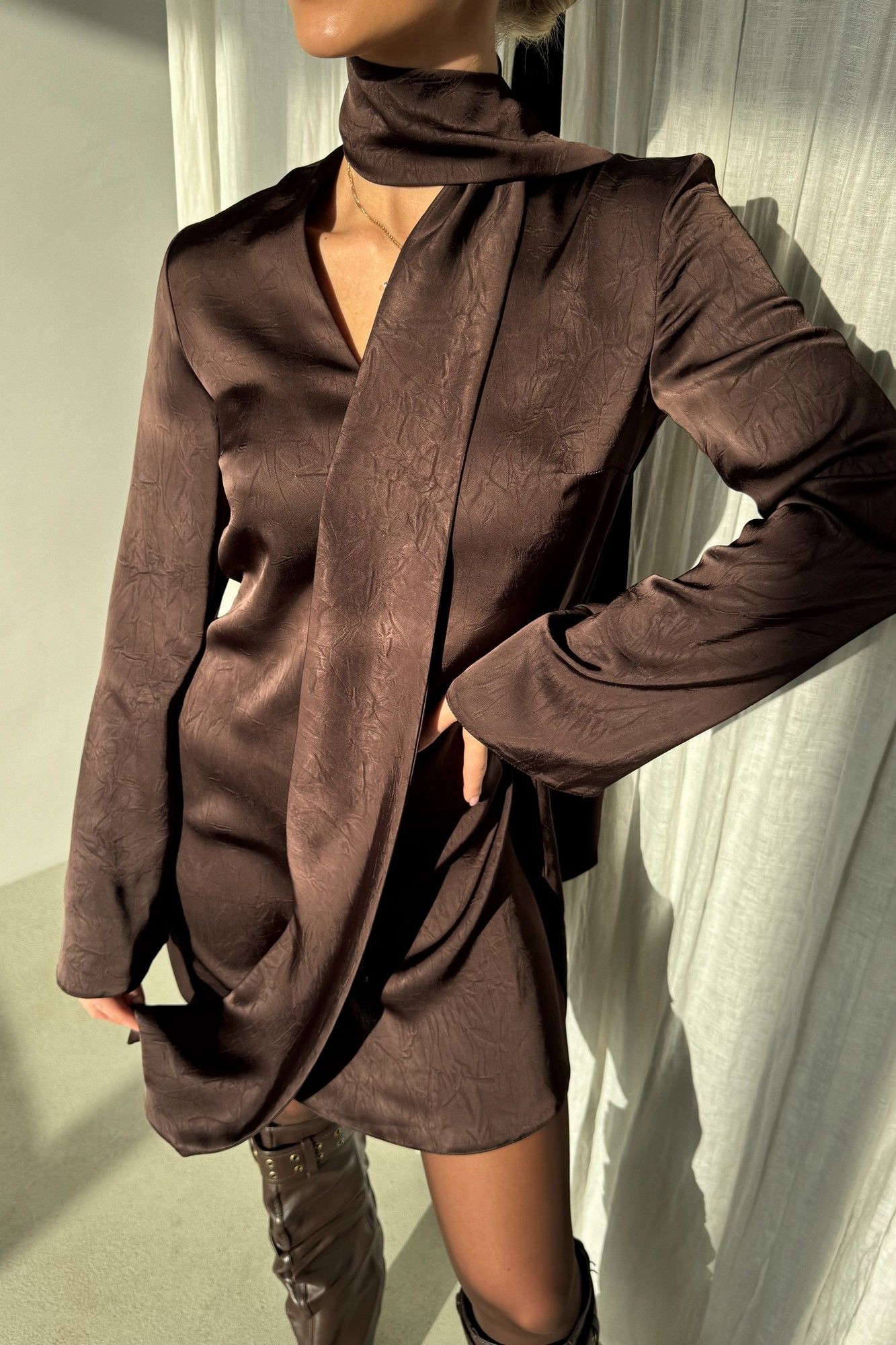 Платья THE.WOMAN 0389 шоколад