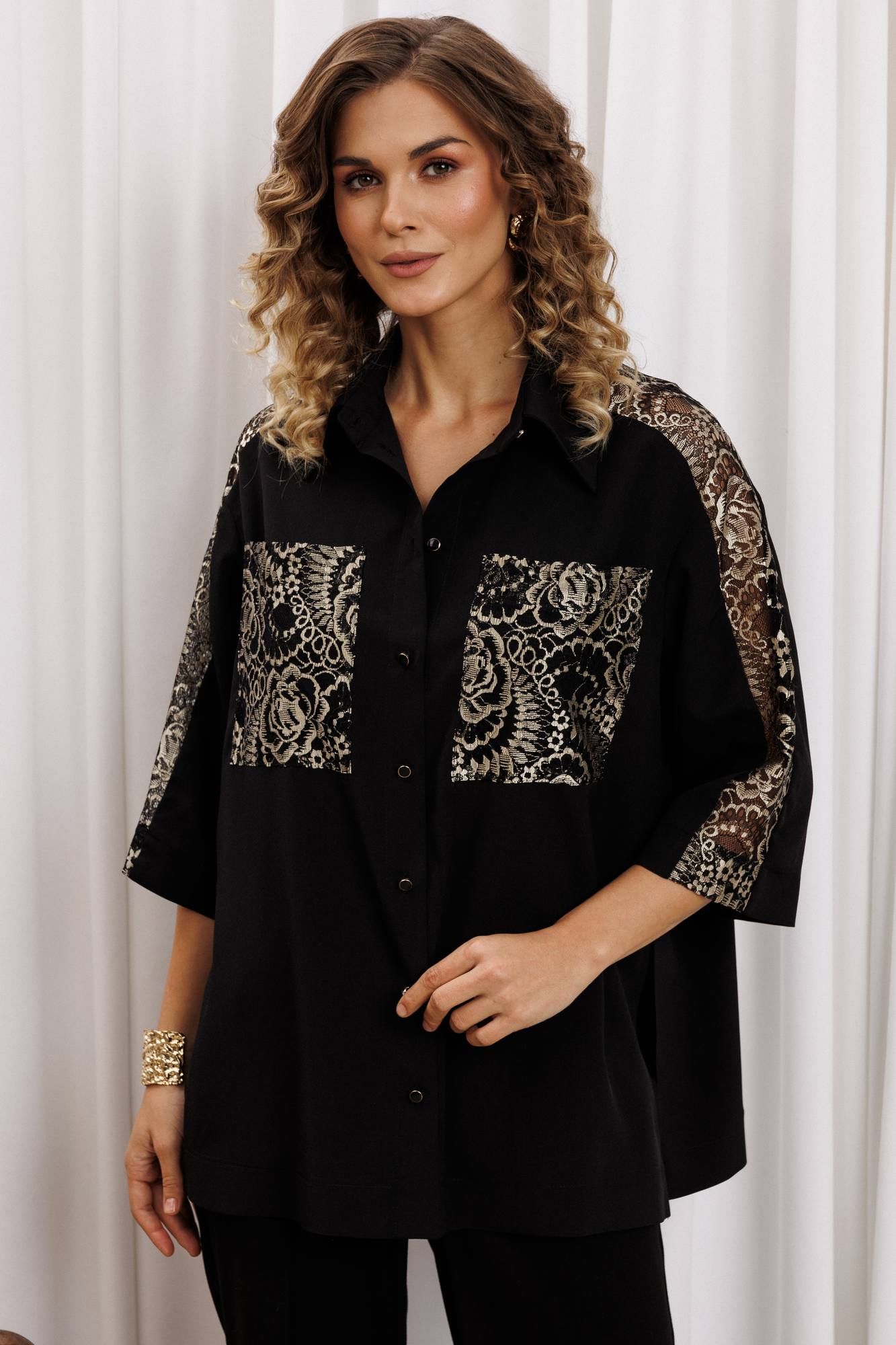 Блузы Gizart 15401 черный, золото