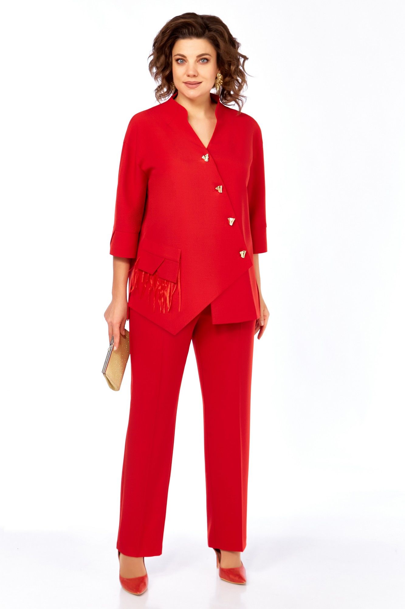 Брючные костюмы БагираАнТа 1090 красный