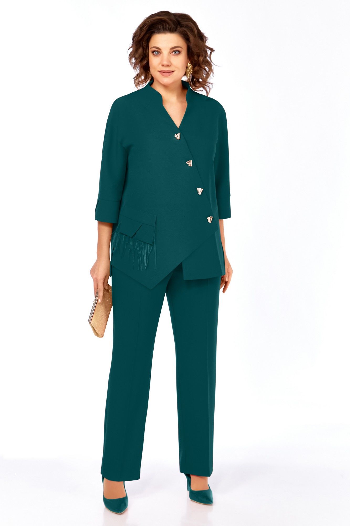 Брючные костюмы БагираАнТа 1090 изумруд