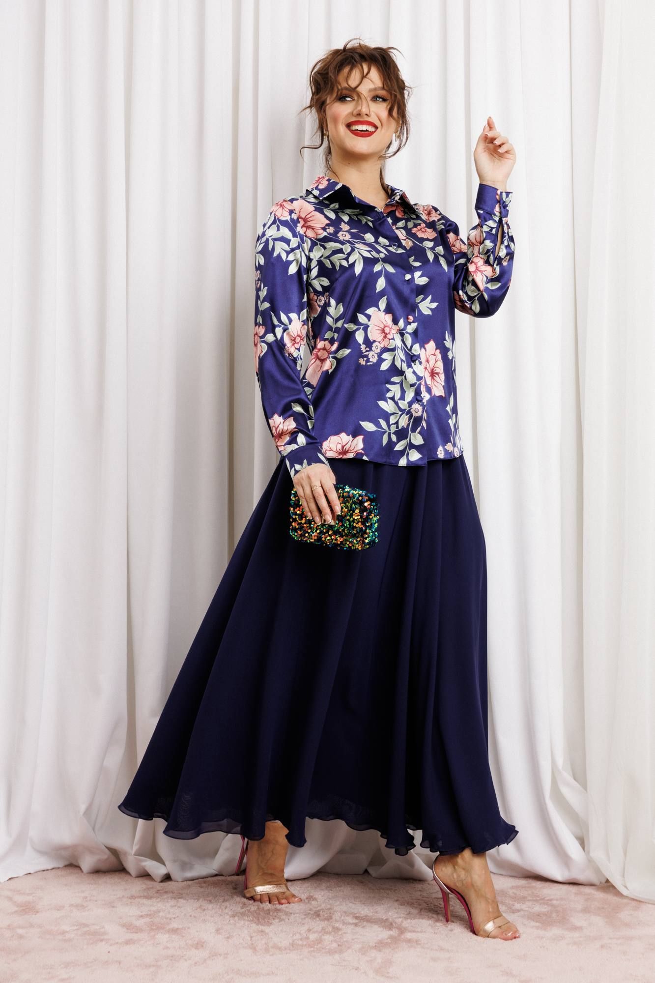 Комплекты юбочные Anastasia 1313 темно-синий