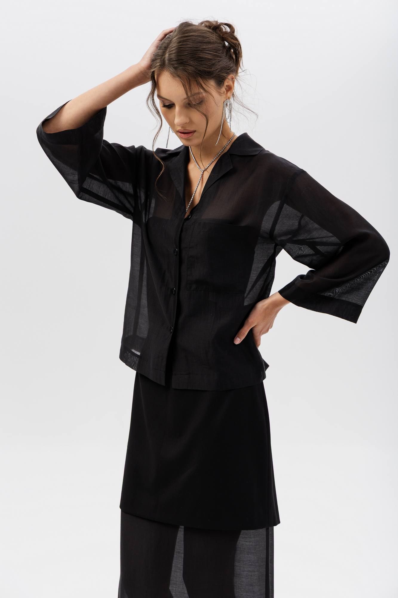 Блузы Romgil РТ0174-ХМ2 черный